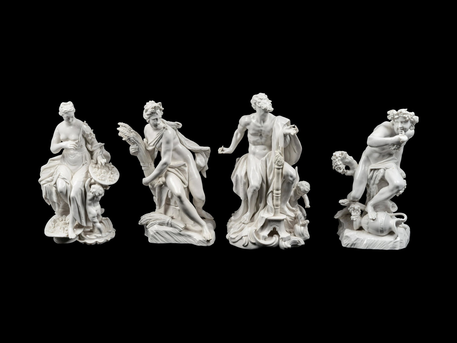 Four German Porcelain Figures Allegorical of the Seasons (1 of 14)
