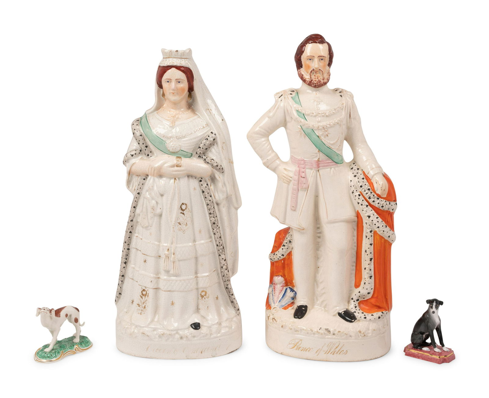 Two Staffordshire Figures Depicting Queen Victoria and Prince Albert (1 of 13)