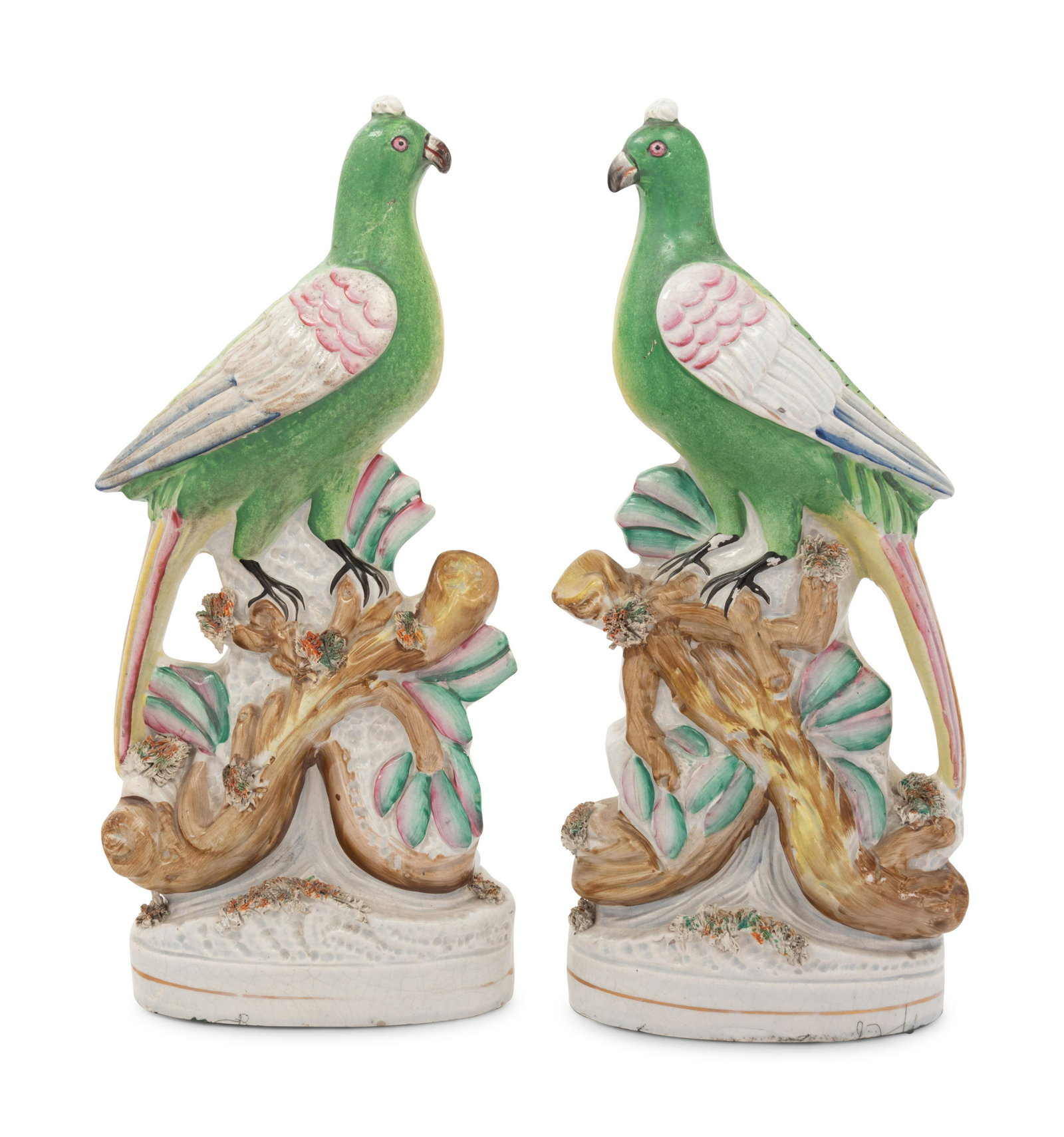 A Pair of Staffordshire Bird Figures (1 of 9)
