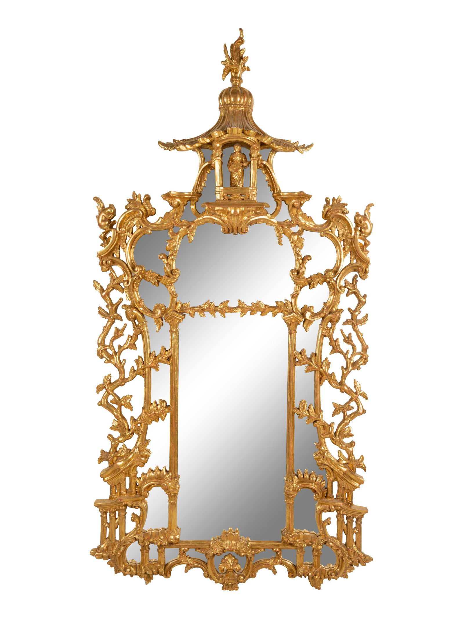 A Chinese Chippendale Style Giltwood Mirror (1 of 11)