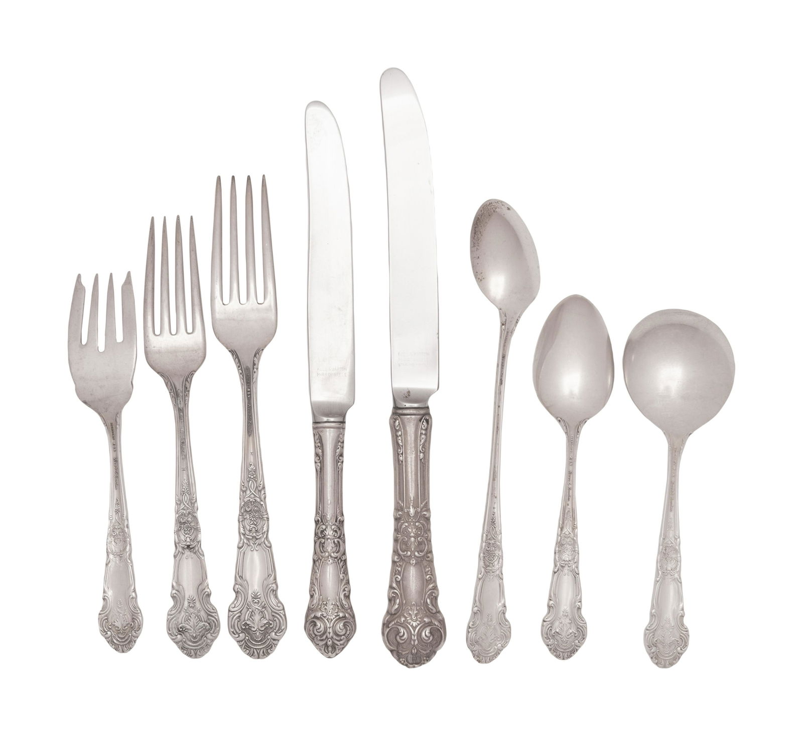 A Reed And Barton Silver Flatware Service