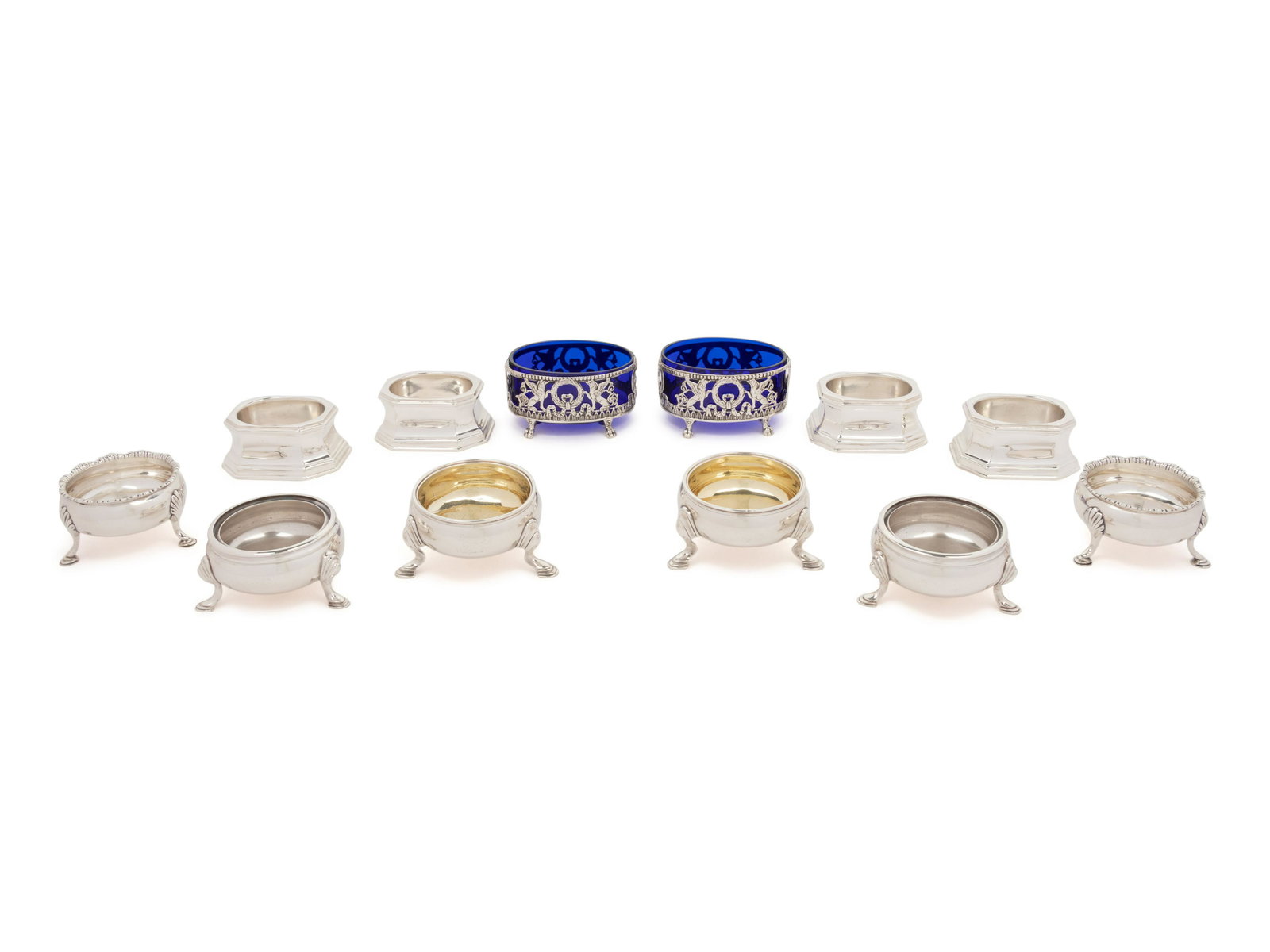 A Collection of Silver Salt Cellars (1 of 9)