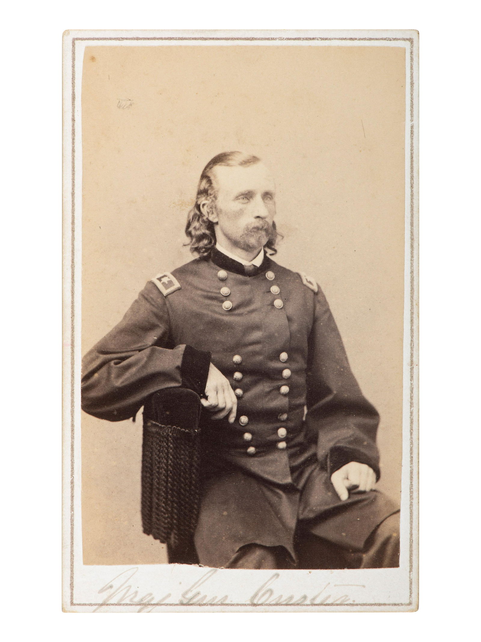 [CUSTER, Armstrong (18391876)]. CDV of Custer as Major General