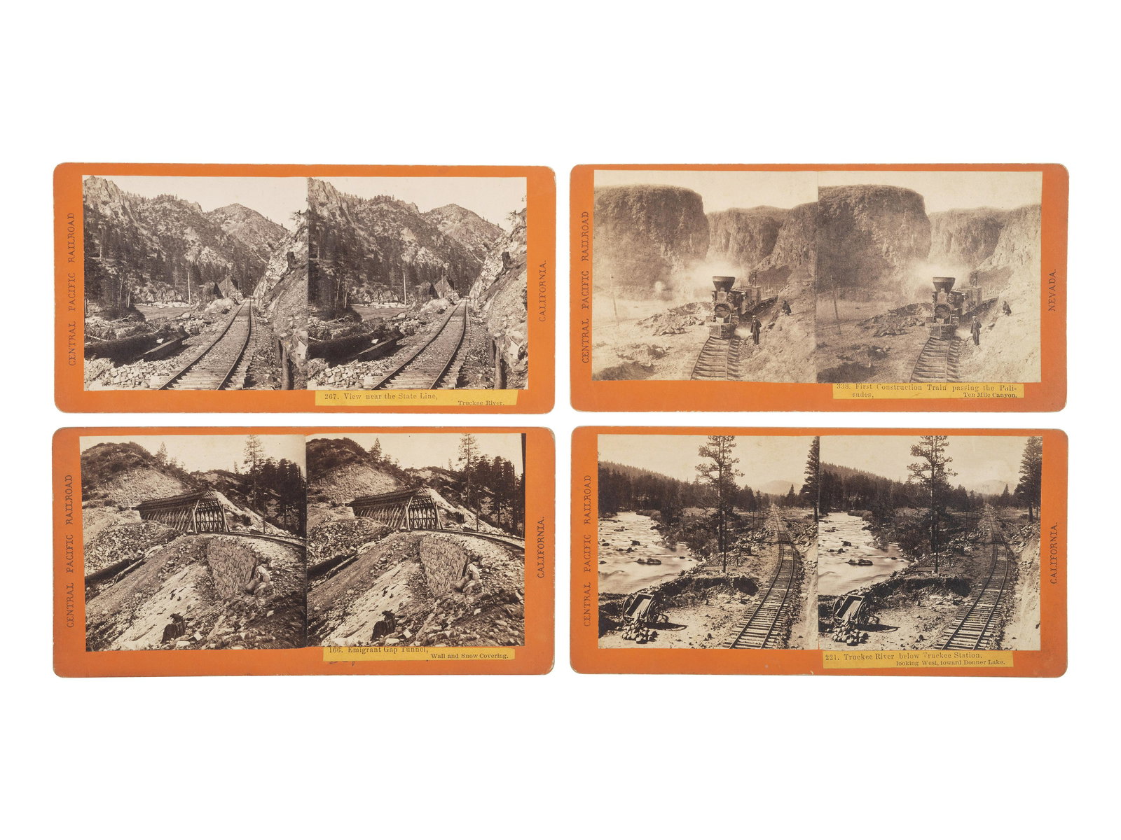 [WESTERN AMERICANA]. HART, Alfred A. (1816-1908), photographer. A group of 4 Central Pacific (1 of 2)