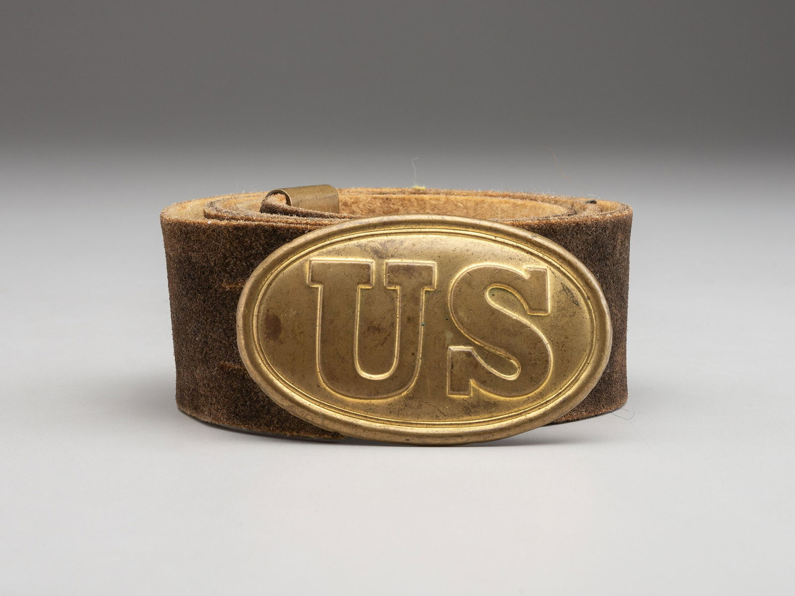 [CIVIL WAR]. Enlisted waist belt equipped with 1839 "US" belt plate. (1 of 2)