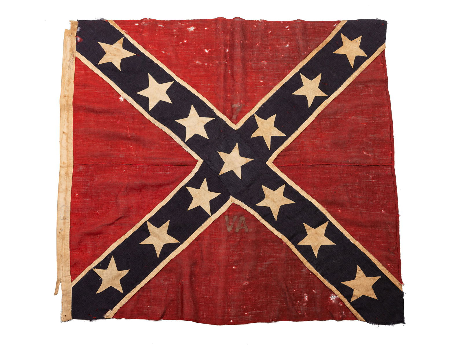 [CIVIL WAR]. Commemorative Confederate battle flag possibly made by CSA veteran Thomas Alexander (1 of 7)