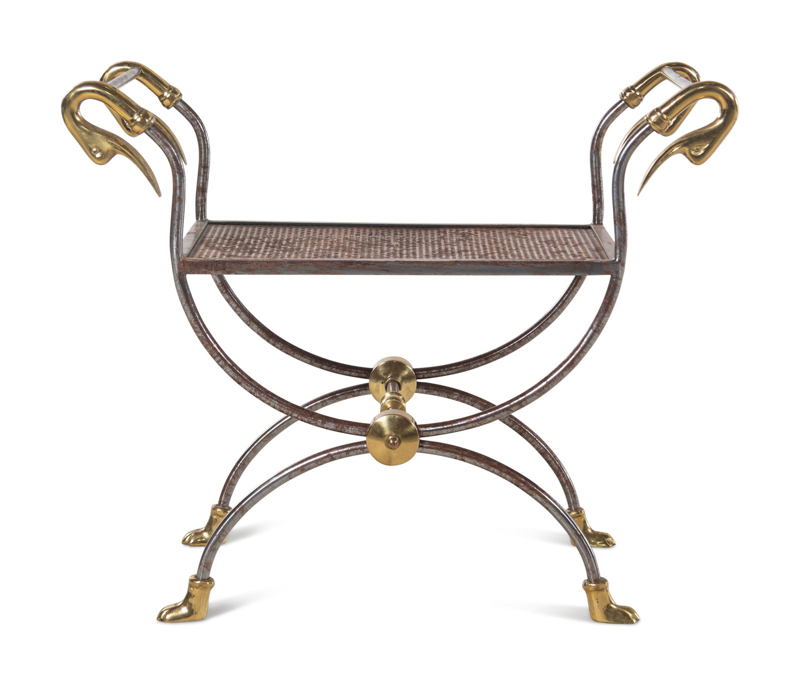 A French Steel and Brass Stool (1 of 4)