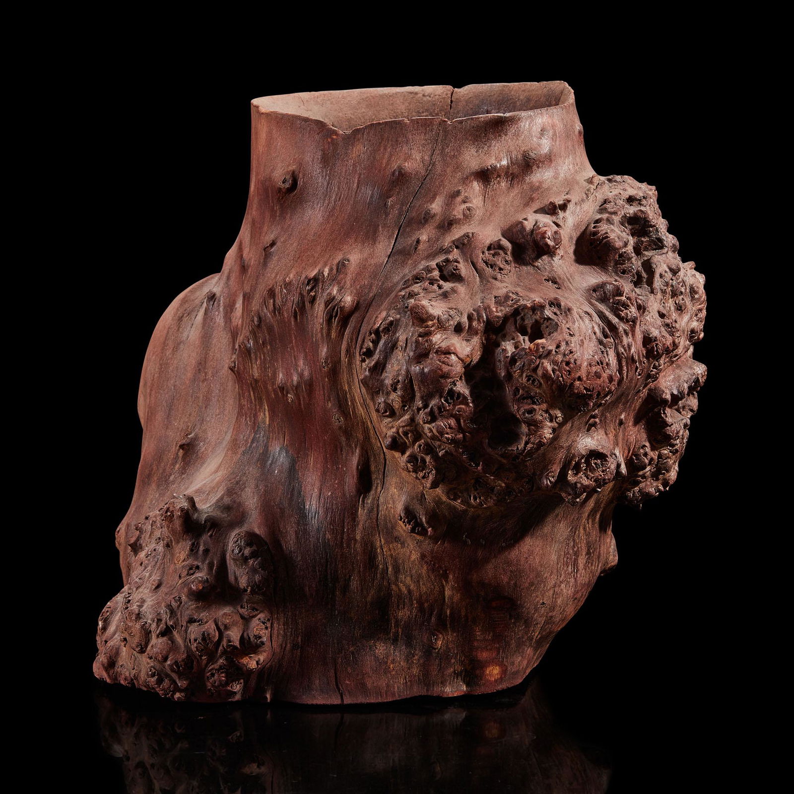 A large burlwood brush holder (1 of 2)