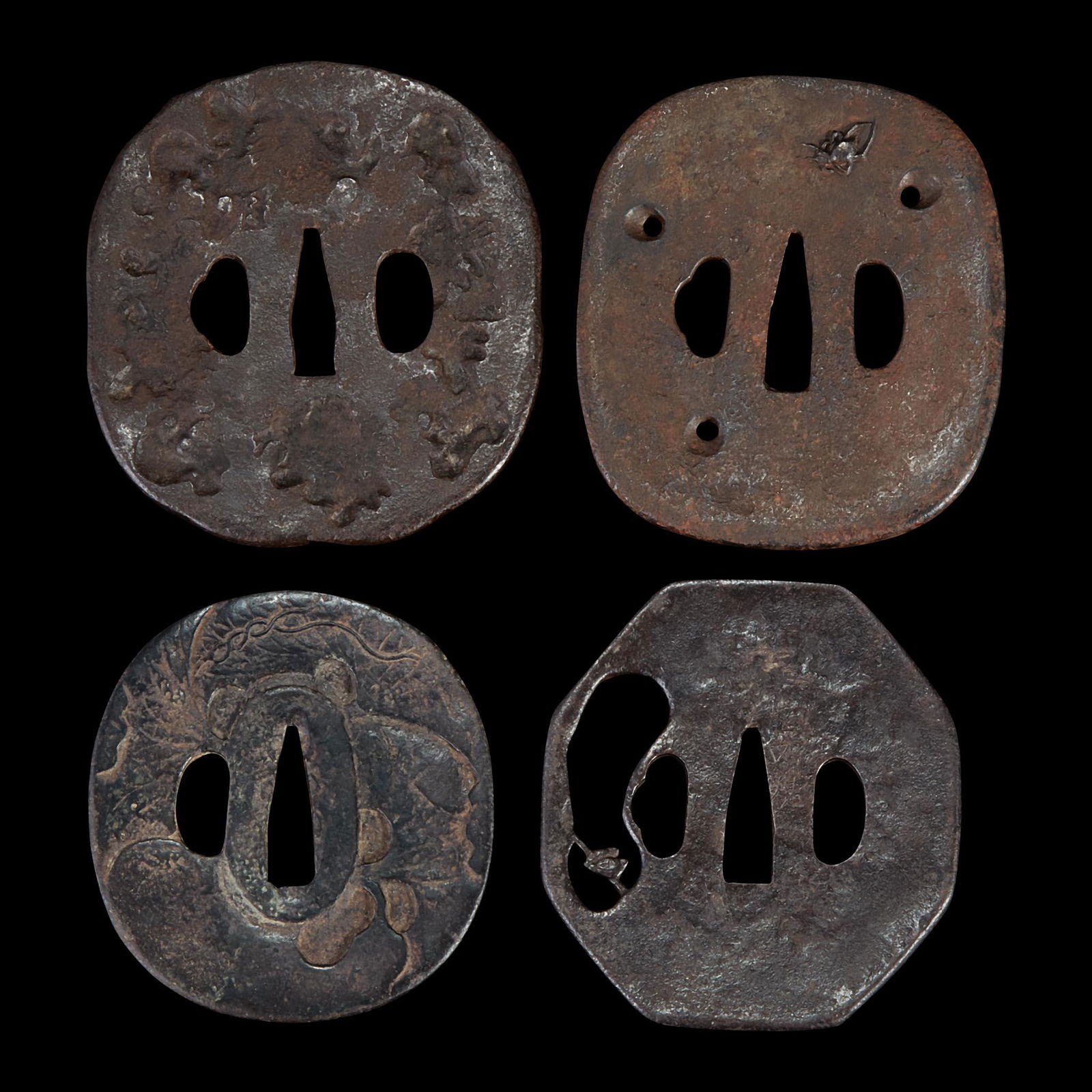 Group of twelve assorted Japanese iron tsuba (1 of 6)