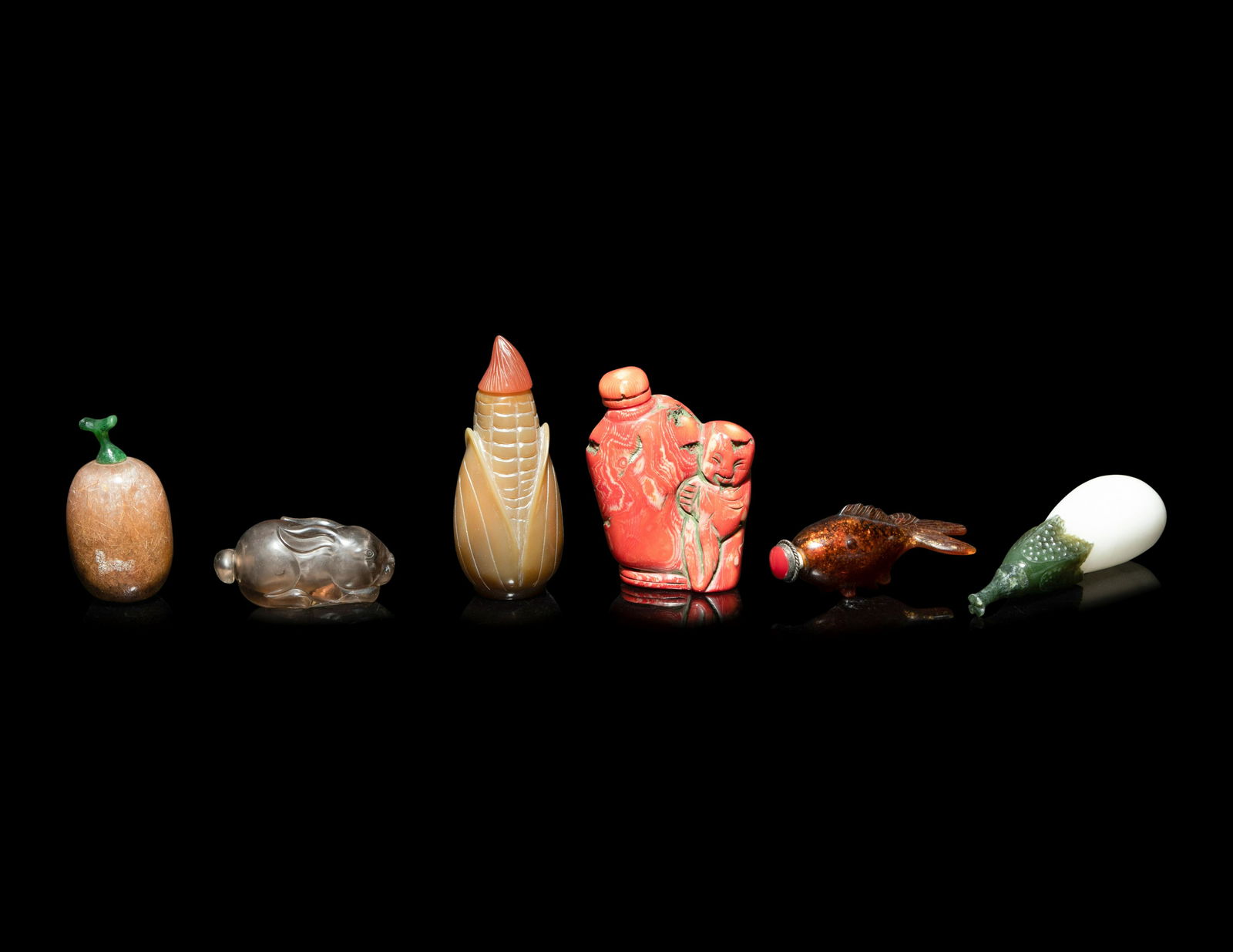 Six Chinese Snuff Bottles (1 of 4)