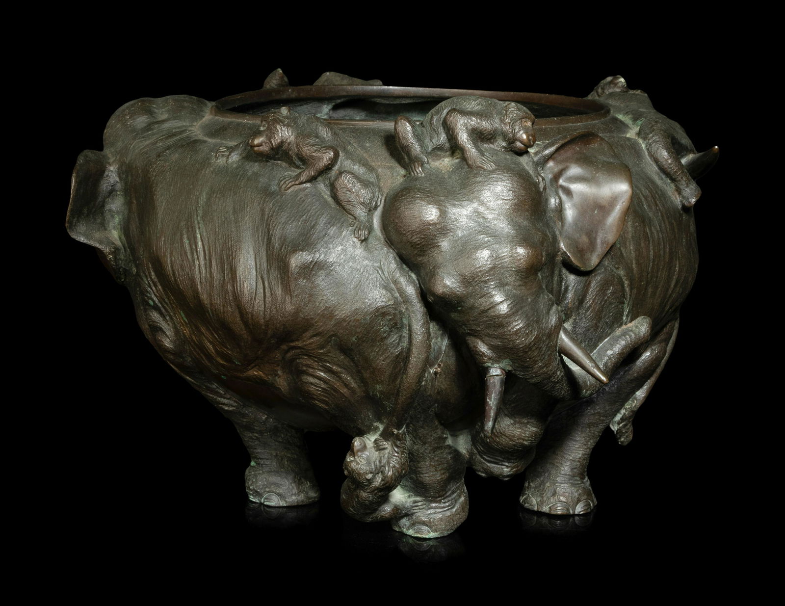 A Large Bronze 'Elephant' Jardinière (1 of 5)