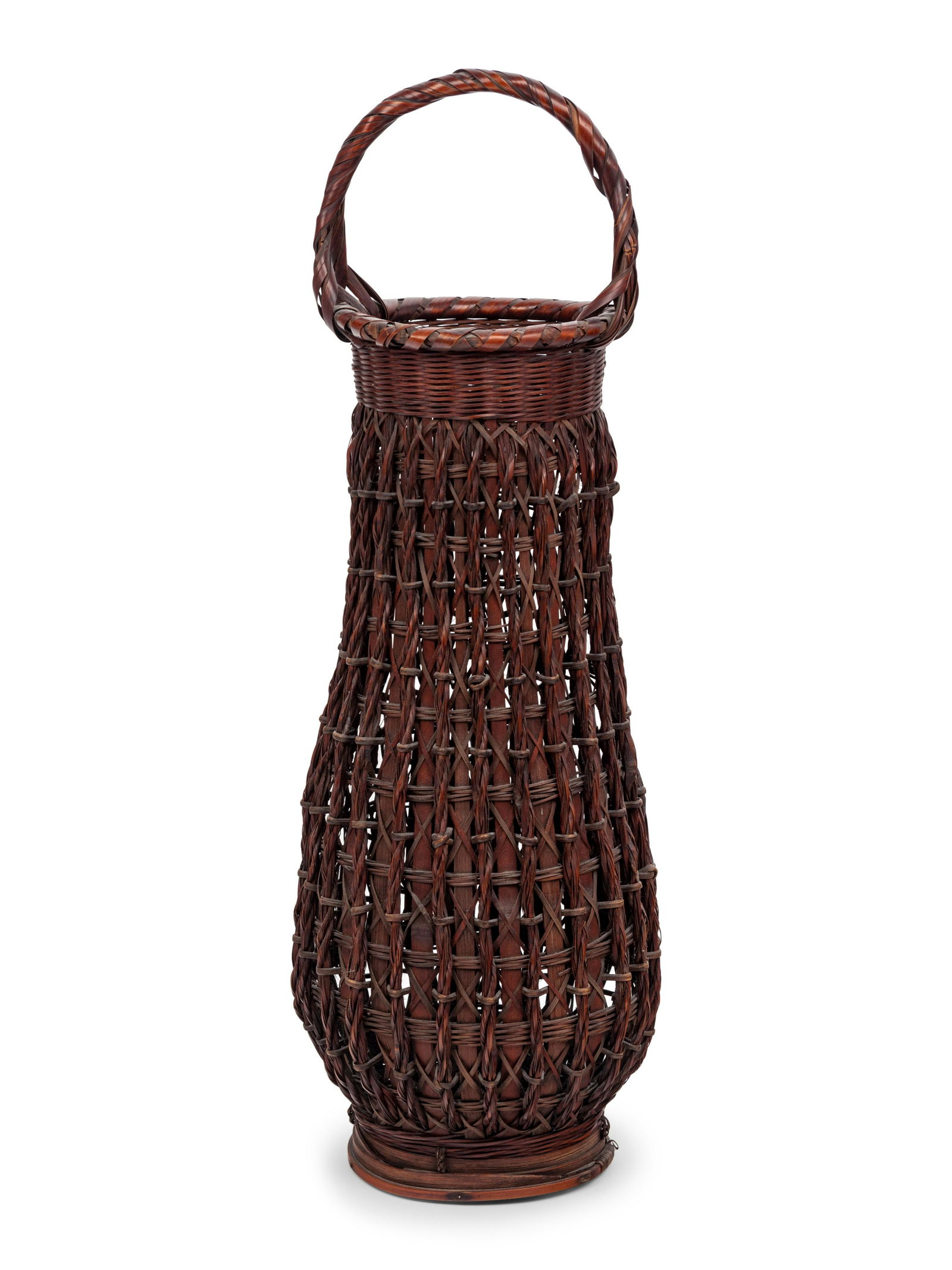 A Large Japanese Ikebana Bamboo Flower Arranging Basket (1 of 3)