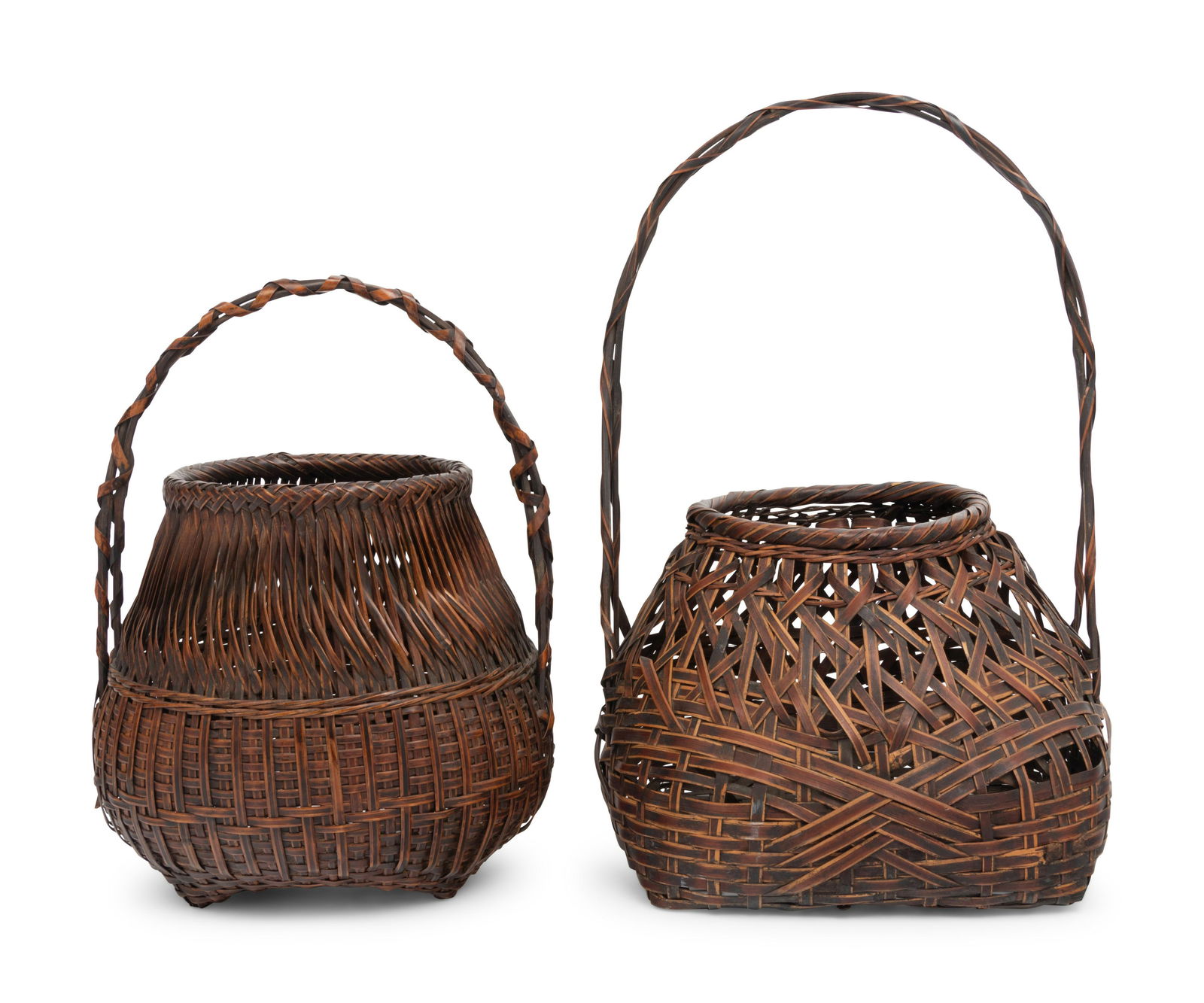 Two Japanese Ikebana Bamboo Flower Arranging Baskets (1 of 3)