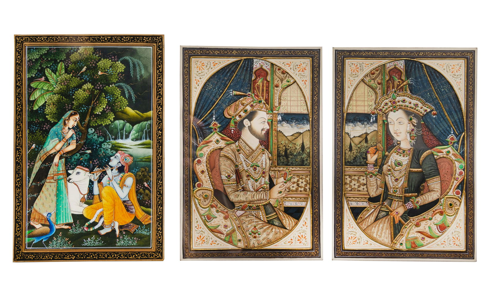 ThreeIndian Miniature Paintings (1 of 1)
