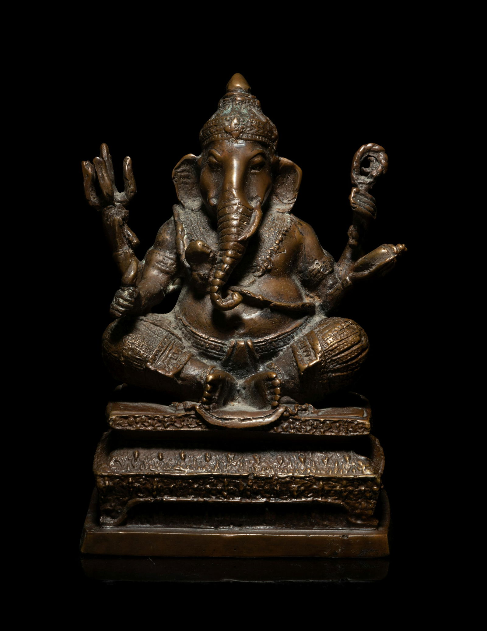 An Indian Cast Bronze Figure of a Ganesha (1 of 3)