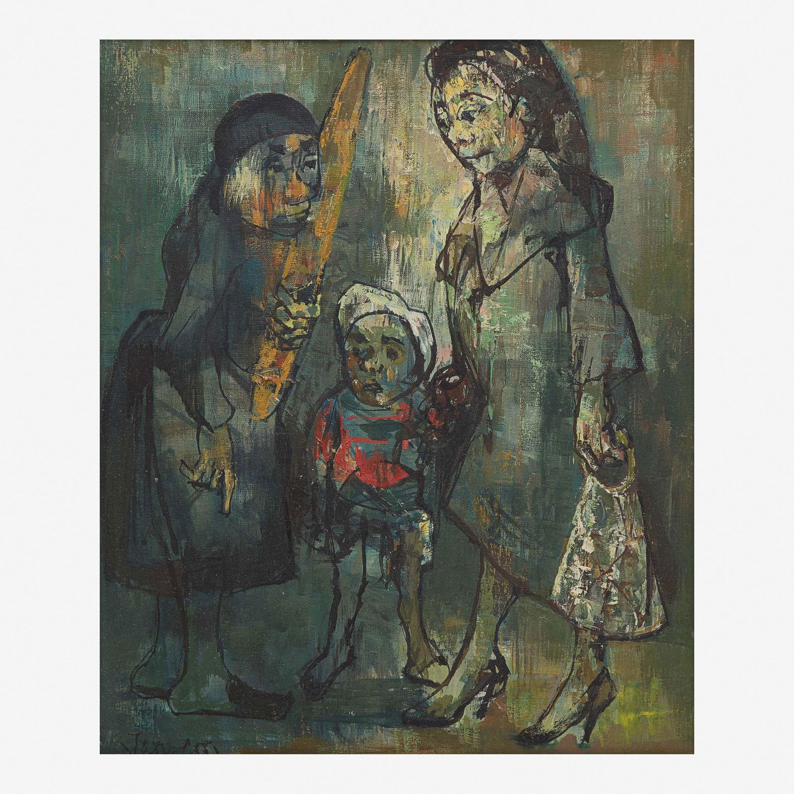 Jean Jansem (French/Armenian, 1920-2013) Grand-Mère, Mère, et Enfant (1 of 2)