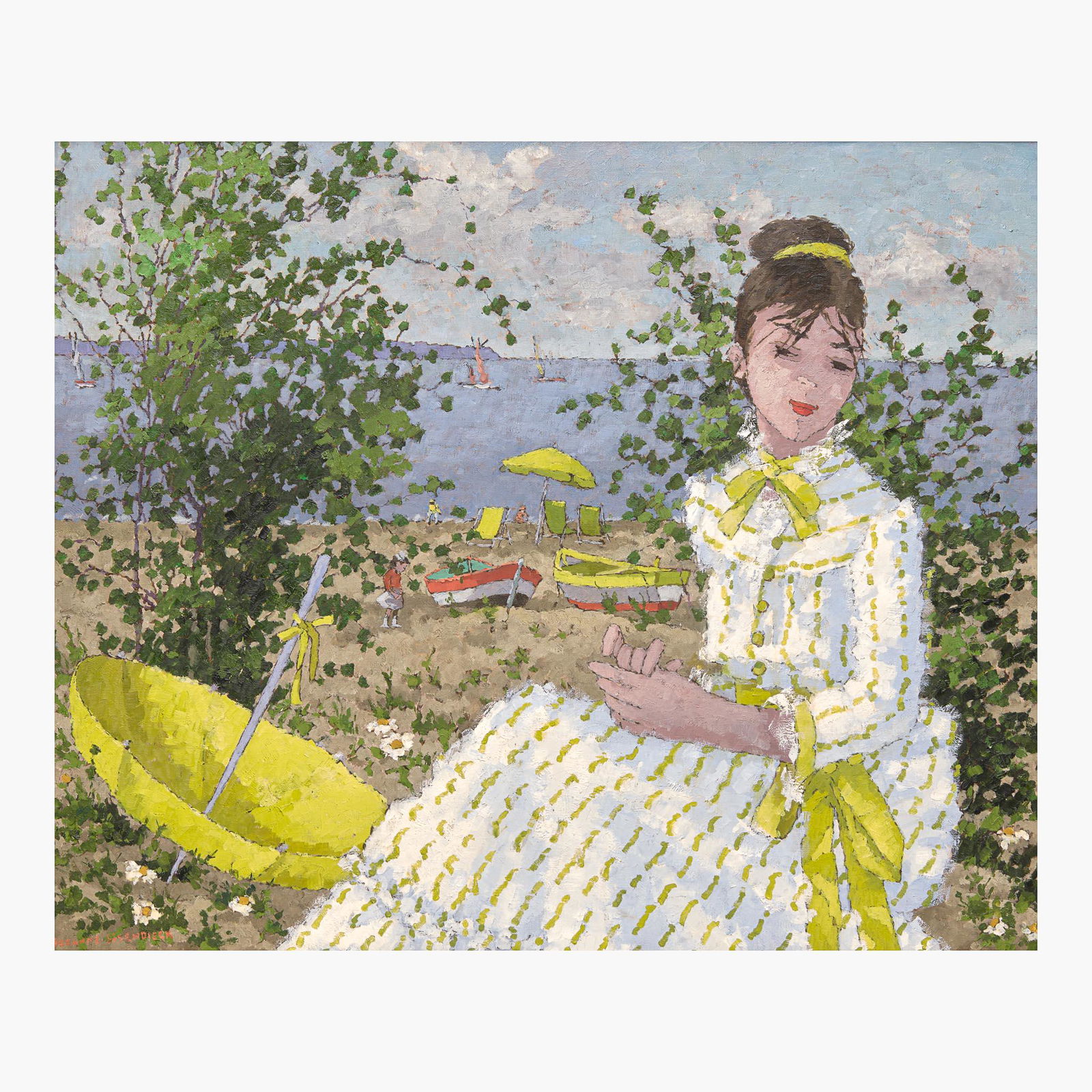 Suzanne Eisendieck (French, 1908-1998) Plage à Santa Cristiana: Suzanne Eisendieck (French, 1908-1998) Plage à Santa Cristiana Signed bottom left, titled verso, oil on canvas. (23 1/4 x 28 3/8 in. (59 x 72cm)) Provenance Collection of Philip D. Jam