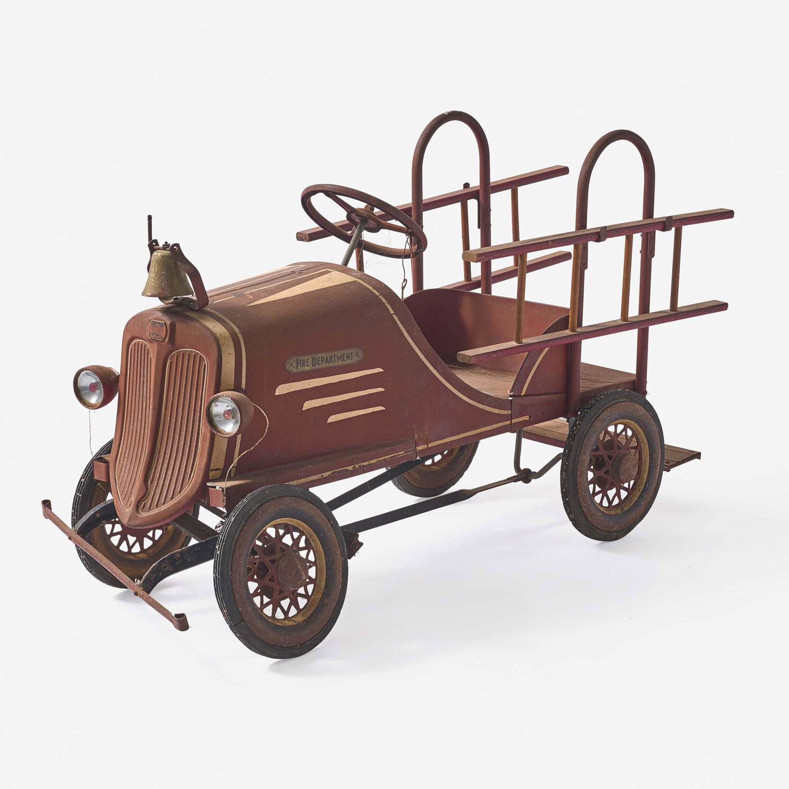 Folk Art Pedal Car Fire Truck, USA, circa 1930s (1 of 2)