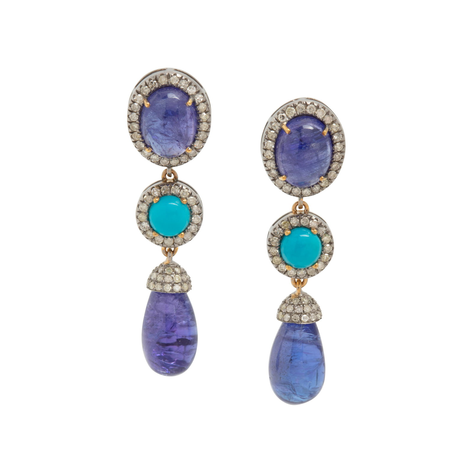 GEMSTONE AND DIAMOND EARRINGS (1 of 2)