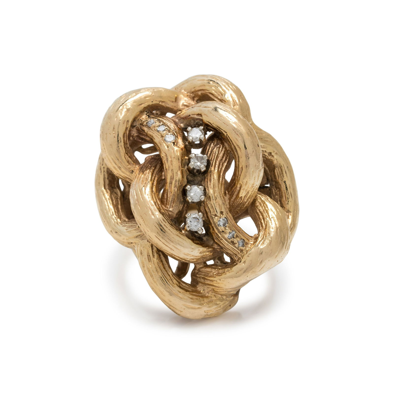 YELLOW GOLD AND DIAMOND RING (1 of 3)