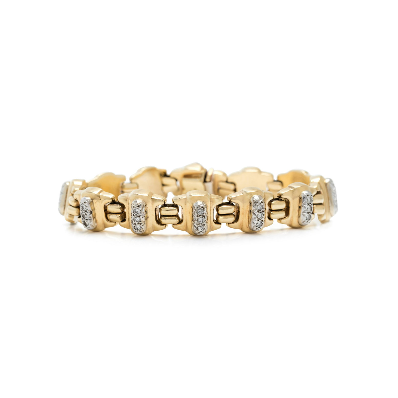 BICOLOR GOLD AND DIAMOND BRACELET (1 of 3)