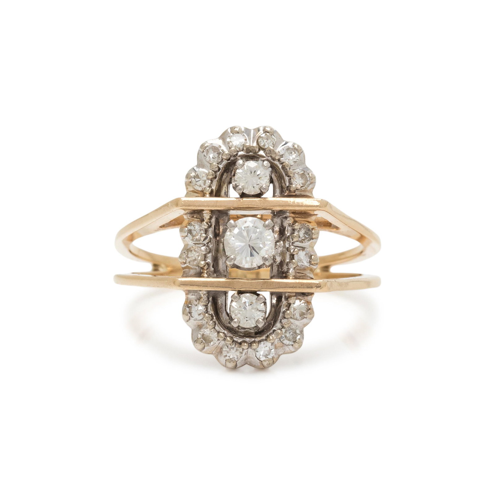 BICOLOR GOLD AND DIAMOND RING (1 of 3)