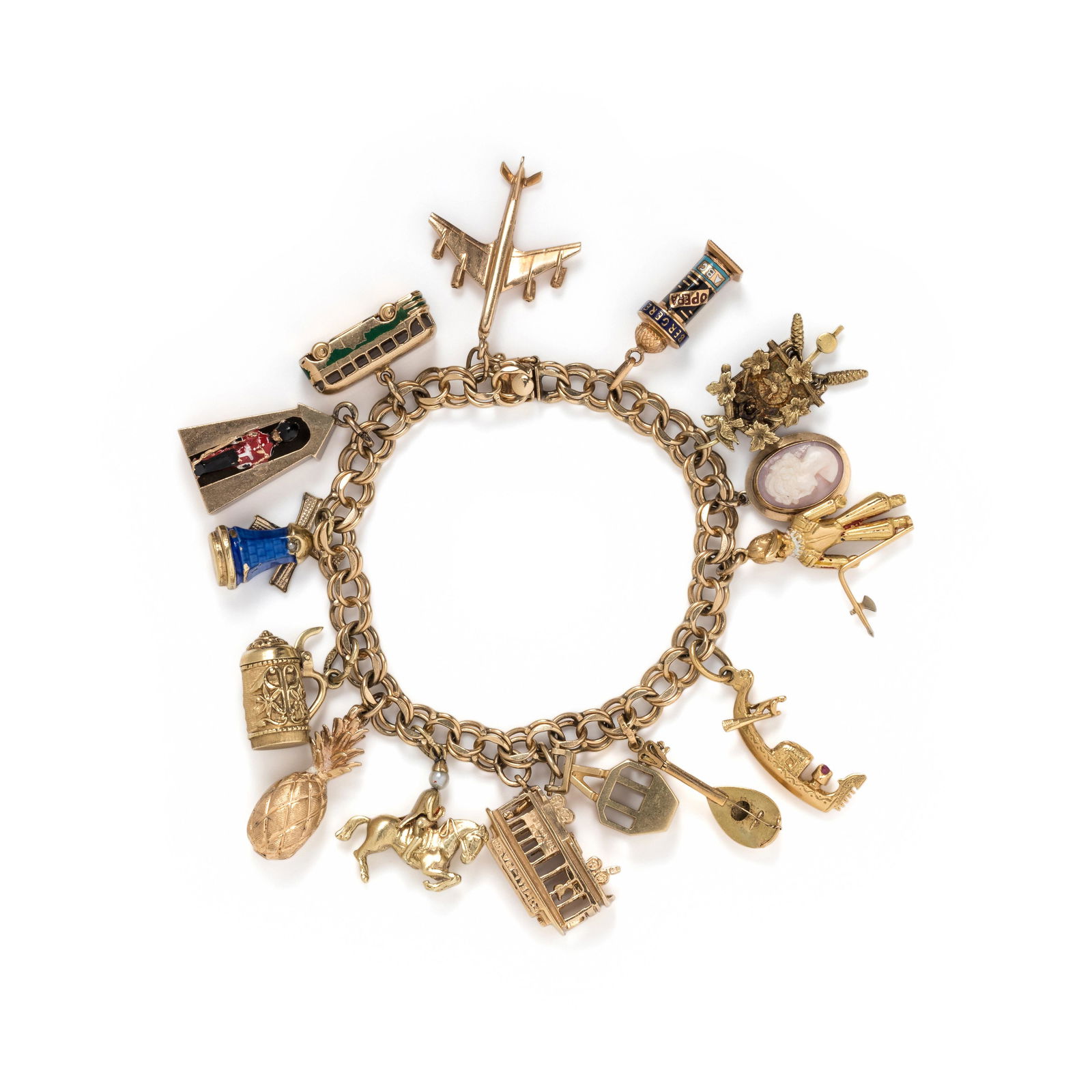 YELLOW GOLD CHARM BRACELET (1 of 2)