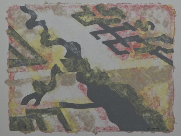 Richard Howard Hunt, (American, b. 1935), Untitled: Richard Howard Hunt (American, b. 1935) Untitled paper pulp edition 31/50, signed R. Hunt (lower right) 16 1/2 x 21 inches.