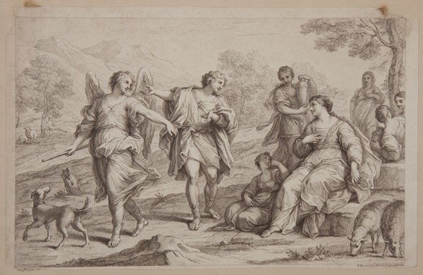 Francesco Bartolozzi, (Italian, 1727-1815), A Pair: Francesco Bartolozzi (Italian, 1727-1815) A Pair of Works etchings Largest 9/34 x 15 1/8 inches.