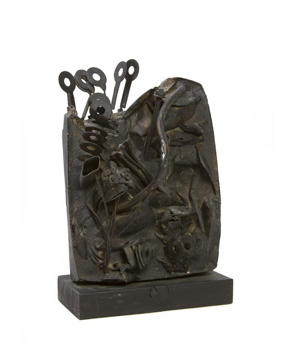 Harry Bouras, (American, b. 1931), A New Terrain: Harry Bouras (American, b. 1931) A New Terrain mixed media assemblage signed, titled and dated (verso) Height 12 inches.