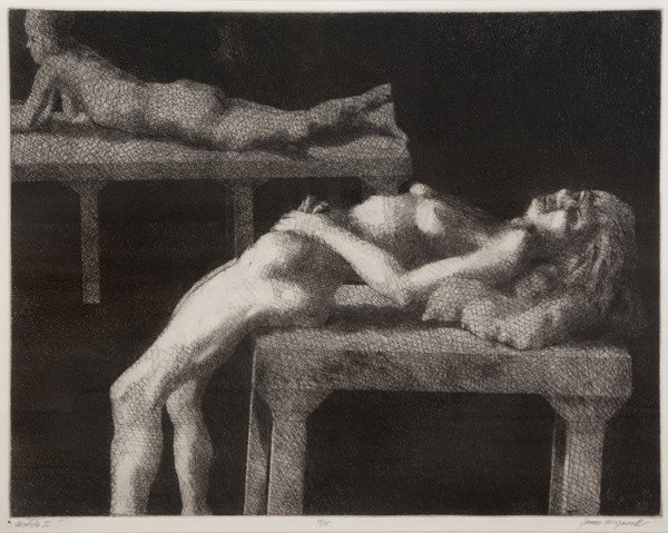 James McGarrell, (American, b. 1930), Models II: James McGarrell (American, b. 1930) Models II etching edition 14/15, signed James McGarrett (lower right) 17 1/2 x 23 1/8 inches.
