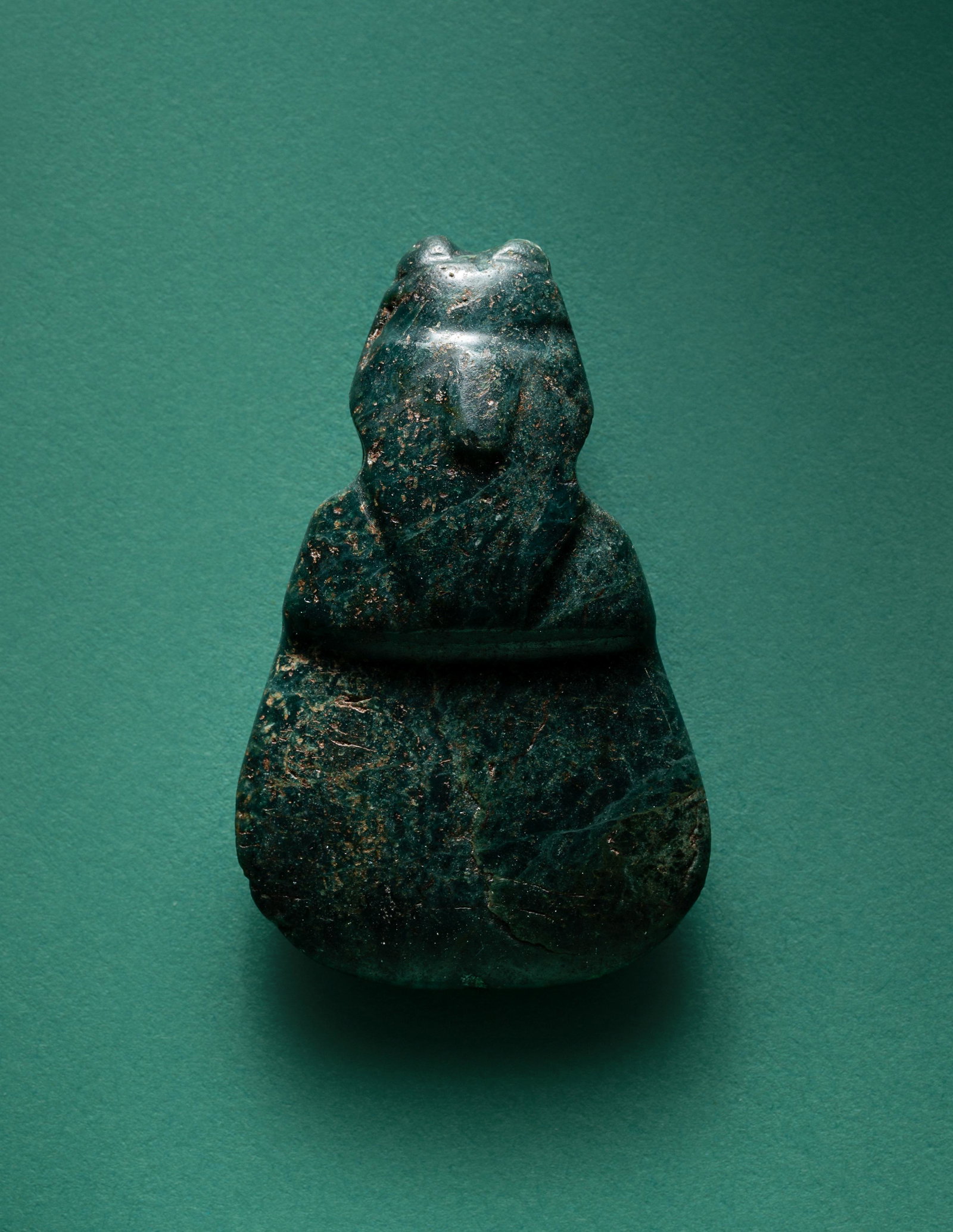 A Costa Rican Jade Axe-God Pendent Height 2 3/16 inches (5.6 cm). (1 of 3)