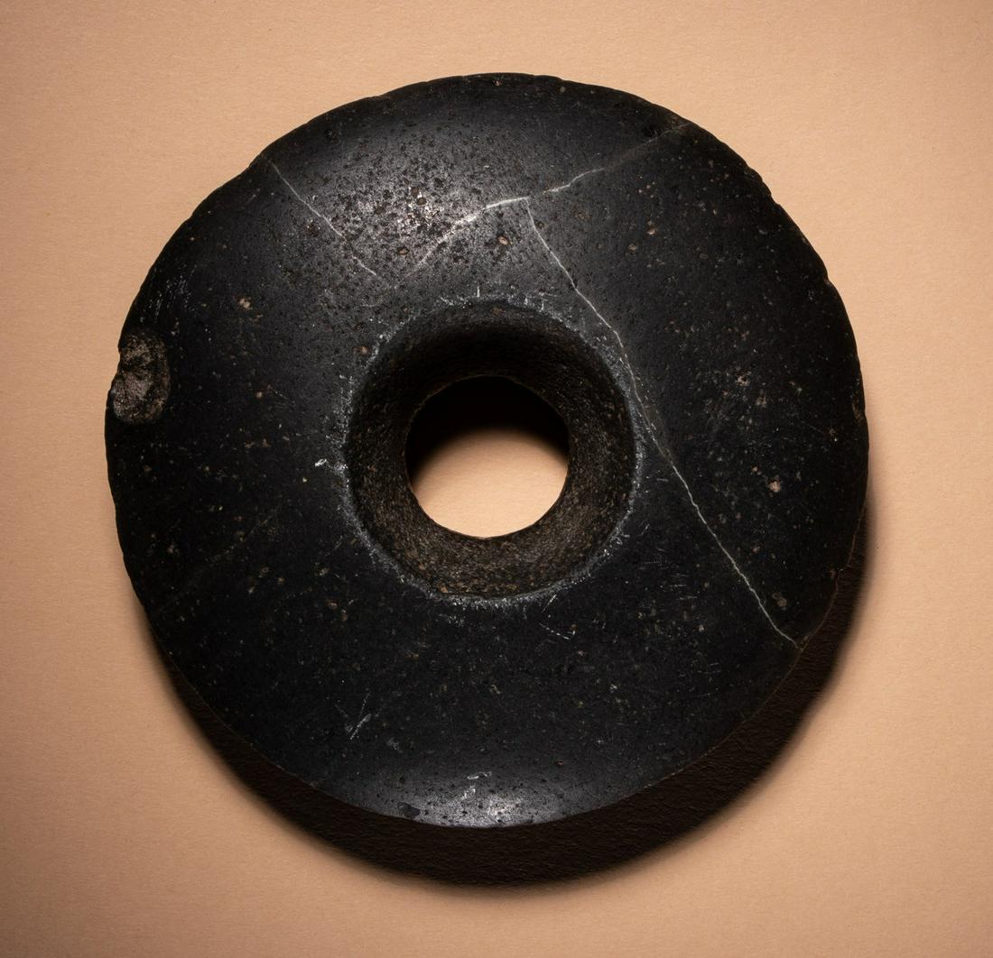A Chavin Stone Mace Head Diameter 4 inches (10.2 cm). (1 of 3)