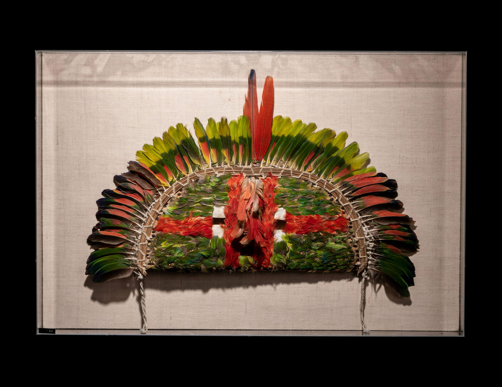 A Juruna Feather Headdress Width 30 1/2 inches (77.5 cm). (1 of 4)