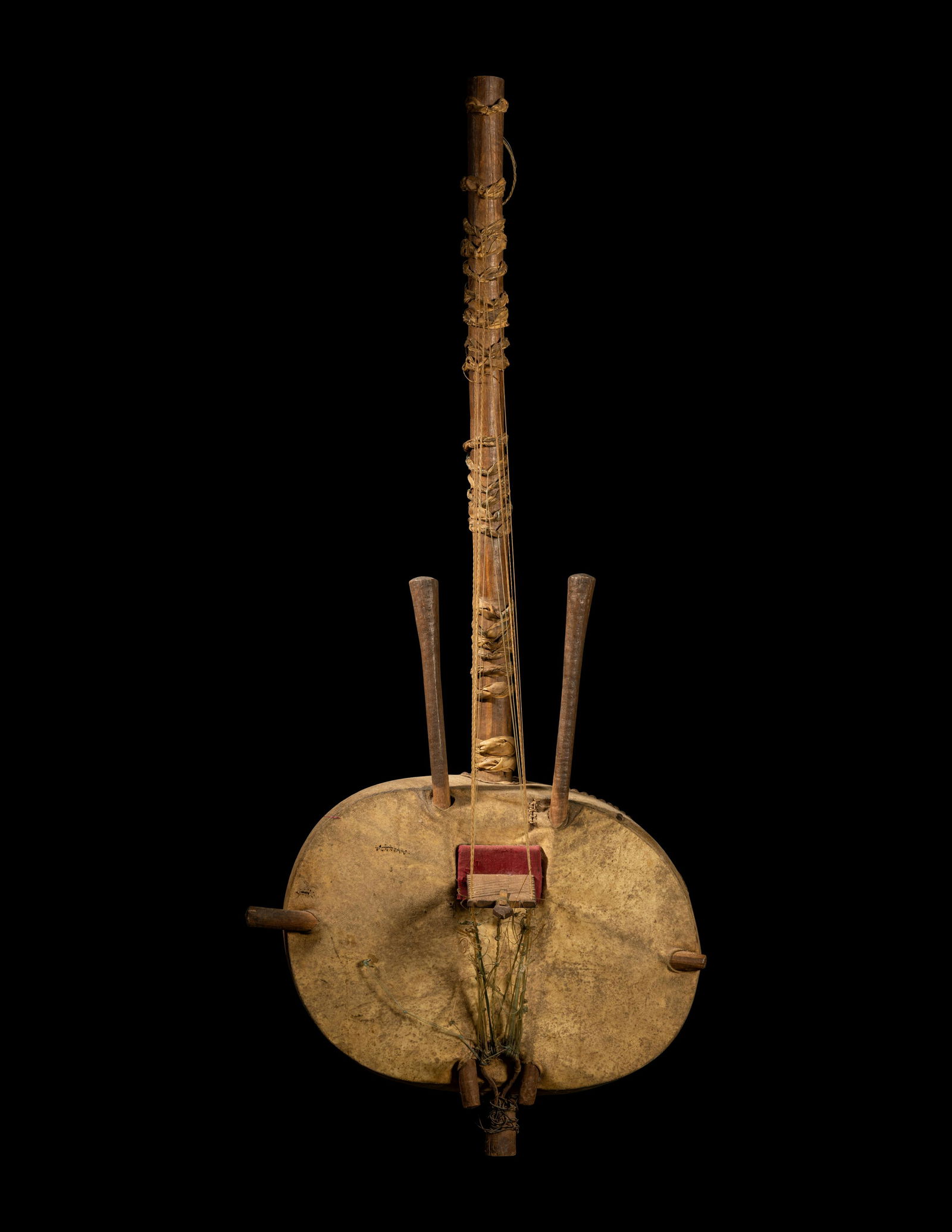 An African Musical Instrument (Kora) Length 52 1/16 inches (132.3 cm). (1 of 4)
