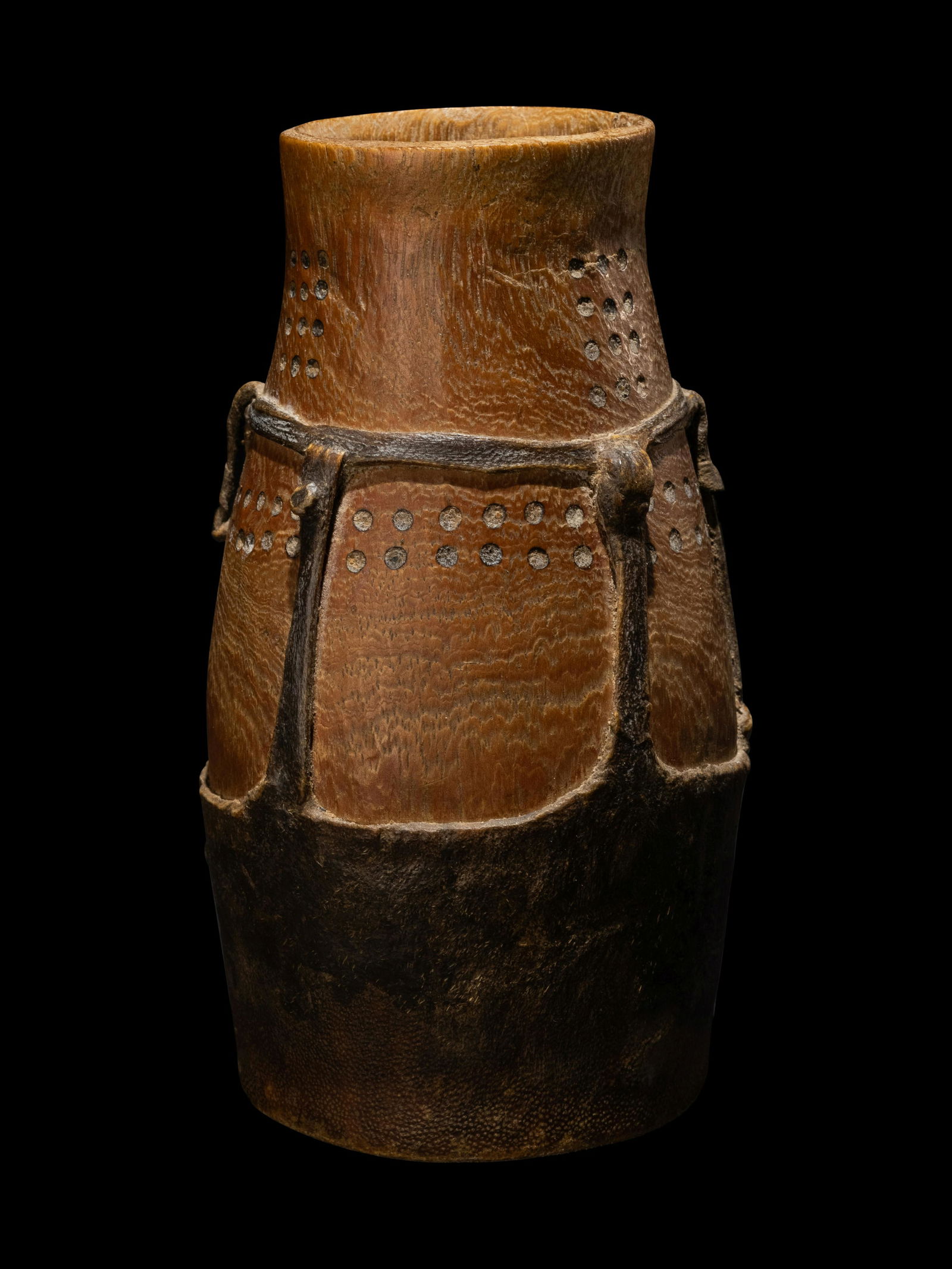 A Turkana Wood and Hide Eburi Height 6 1/2 inches (16 cm). (1 of 4)