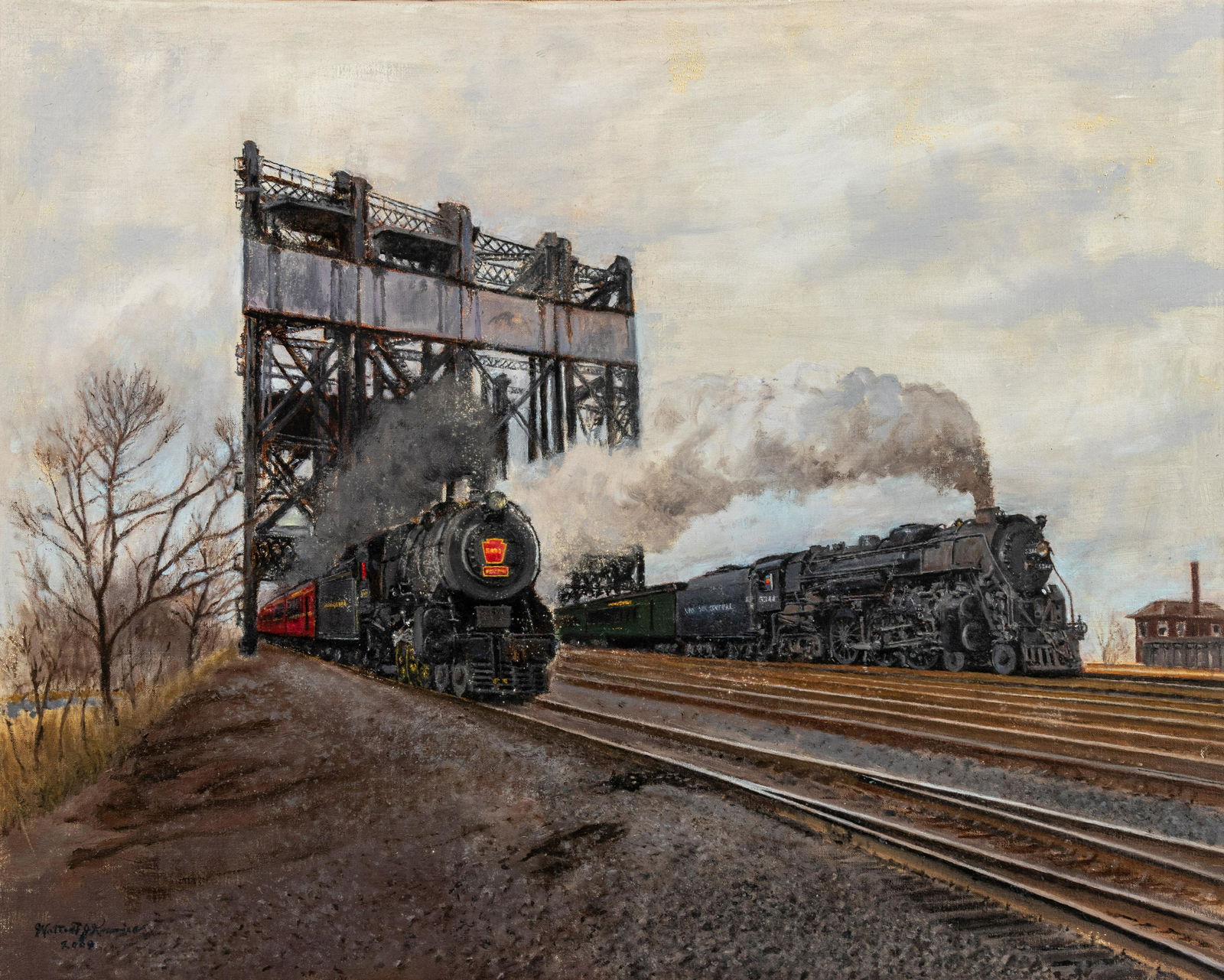 Walter Krawiec  (American, 1889-1982) Train Yard (1 of 5)