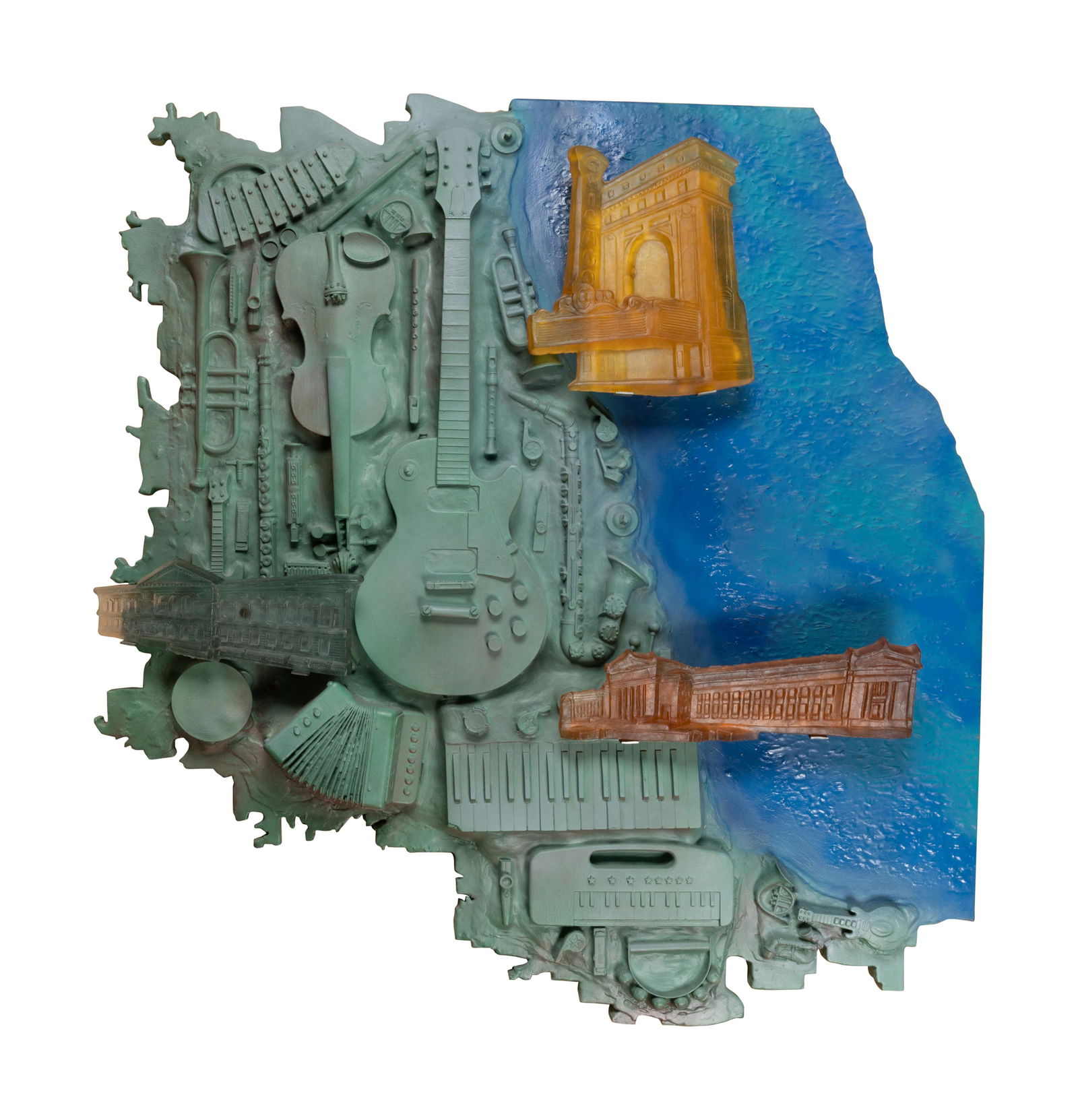 Todd DeVries (American, 20th Century) Cartography-Culture Chicago (1 of 4)