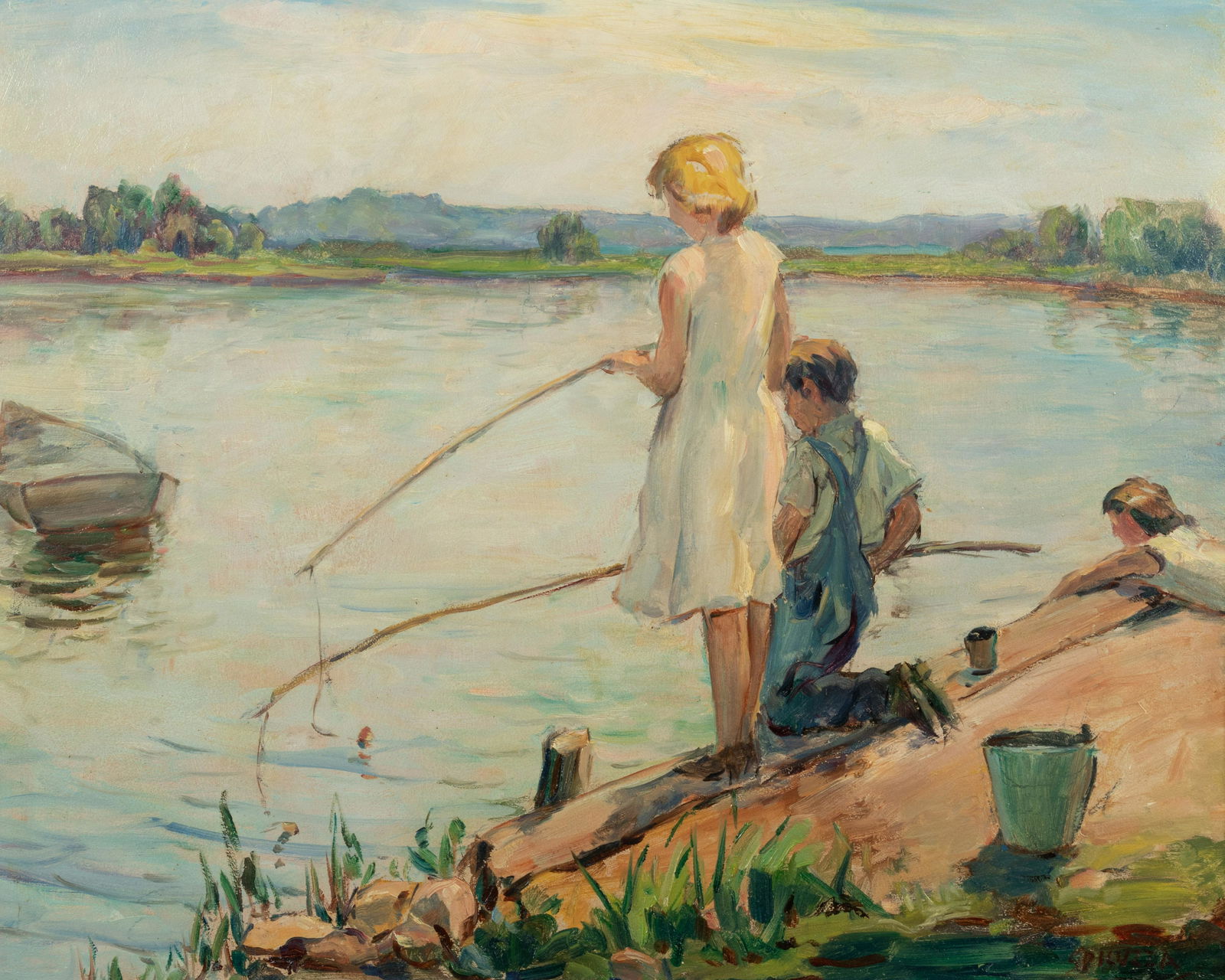 Francesco J. Spicuzza  (American, 1883-1962) Fishing, c. 1932 (1 of 5)