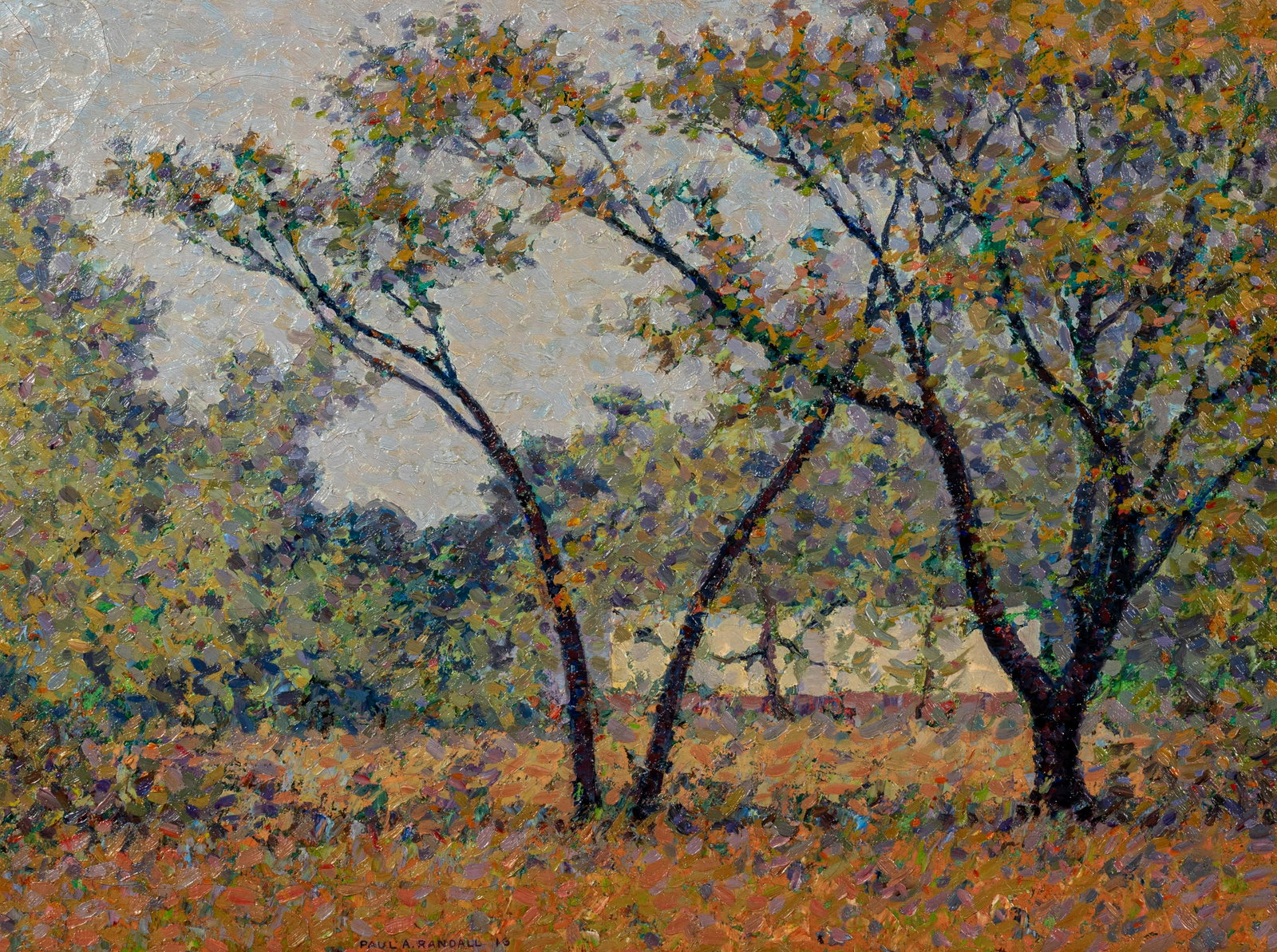 Paul A. Randall (American, 1879-1932) The Garden Wall, 1916: Paul A. Randall (American, 1879-1932) The Garden Wall, 1916 oil on canvas signed Paul A. Randall and dated (lower center) 18 x 24 inches. Property from the Carmen S. Holeman Trust, Indianapolis, India