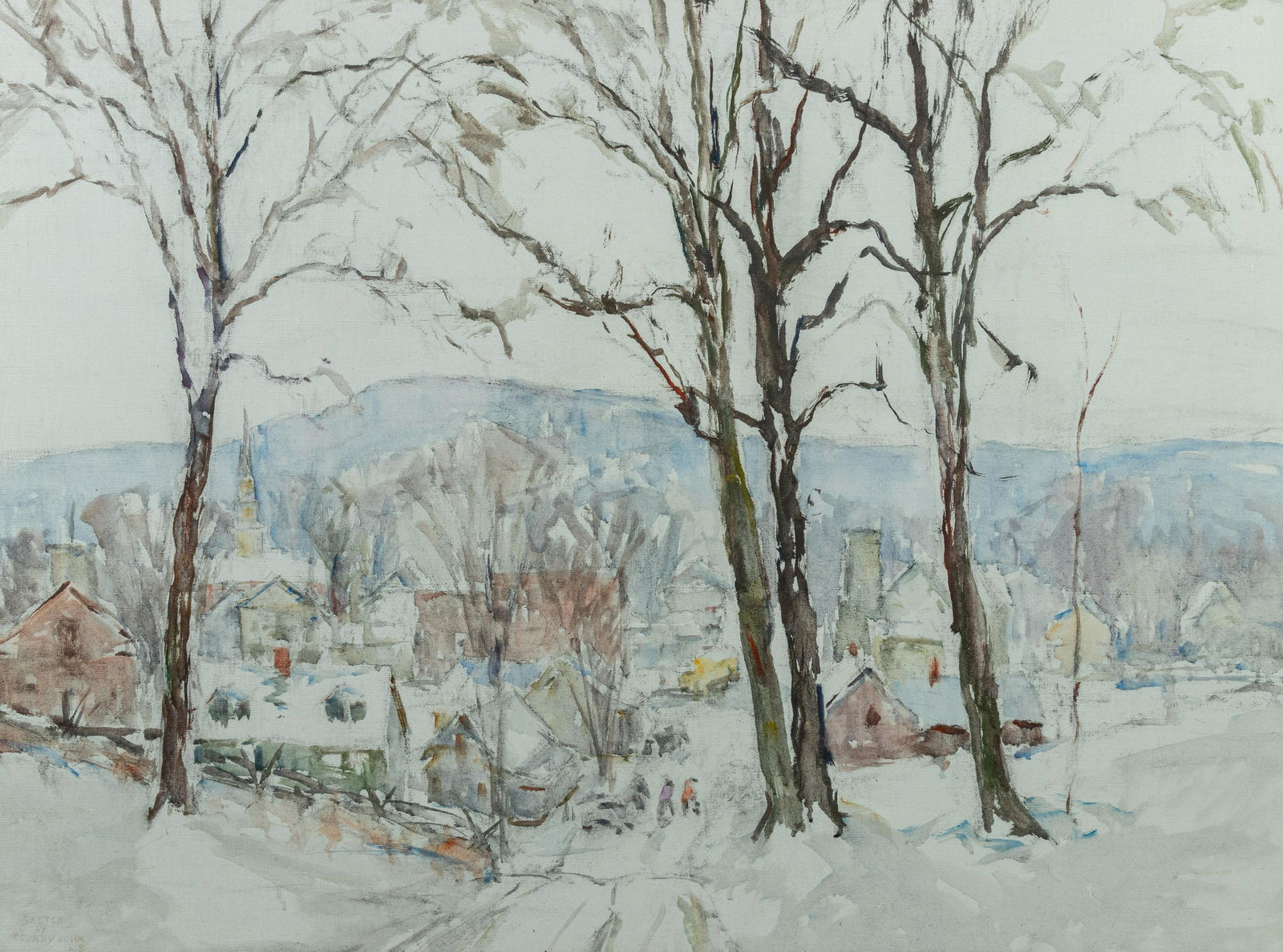 Claude Curry Bohm (American, 1894-1971) Untitled (Winter Scene) (1 of 5)