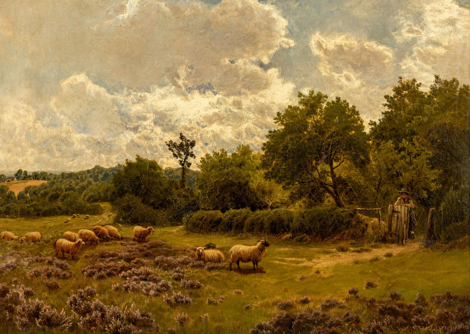 John Clayton Adams (British, 1840-1906) Watching the Flock (1 of 6)