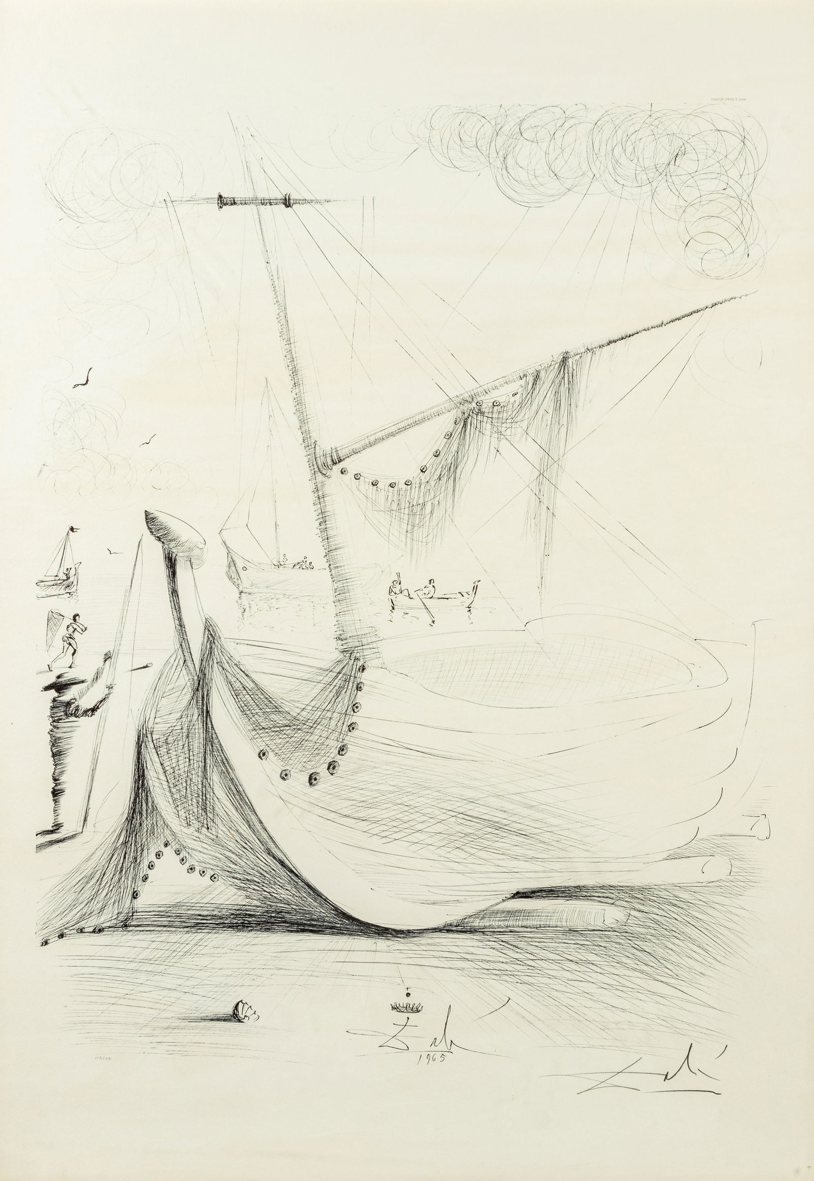 Salvador Dali (Spanish, 1904-1989)  Departure of the Fisherman, 1965 (1 of 7)