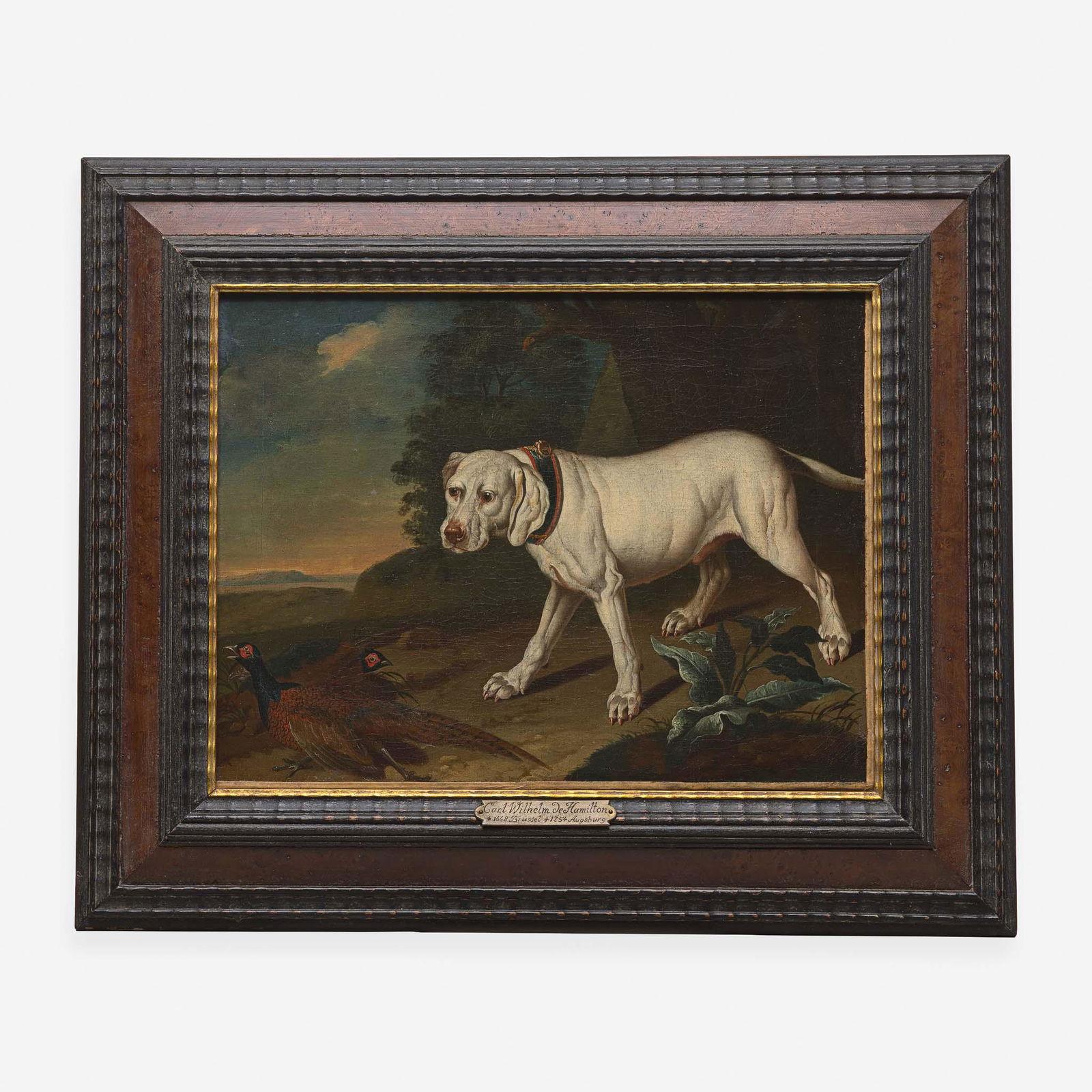 Attributed to Carl Wilhelm de Hamilton (Flemish, 1668–1754) White Dog and Pheasants in a (1 of 2)