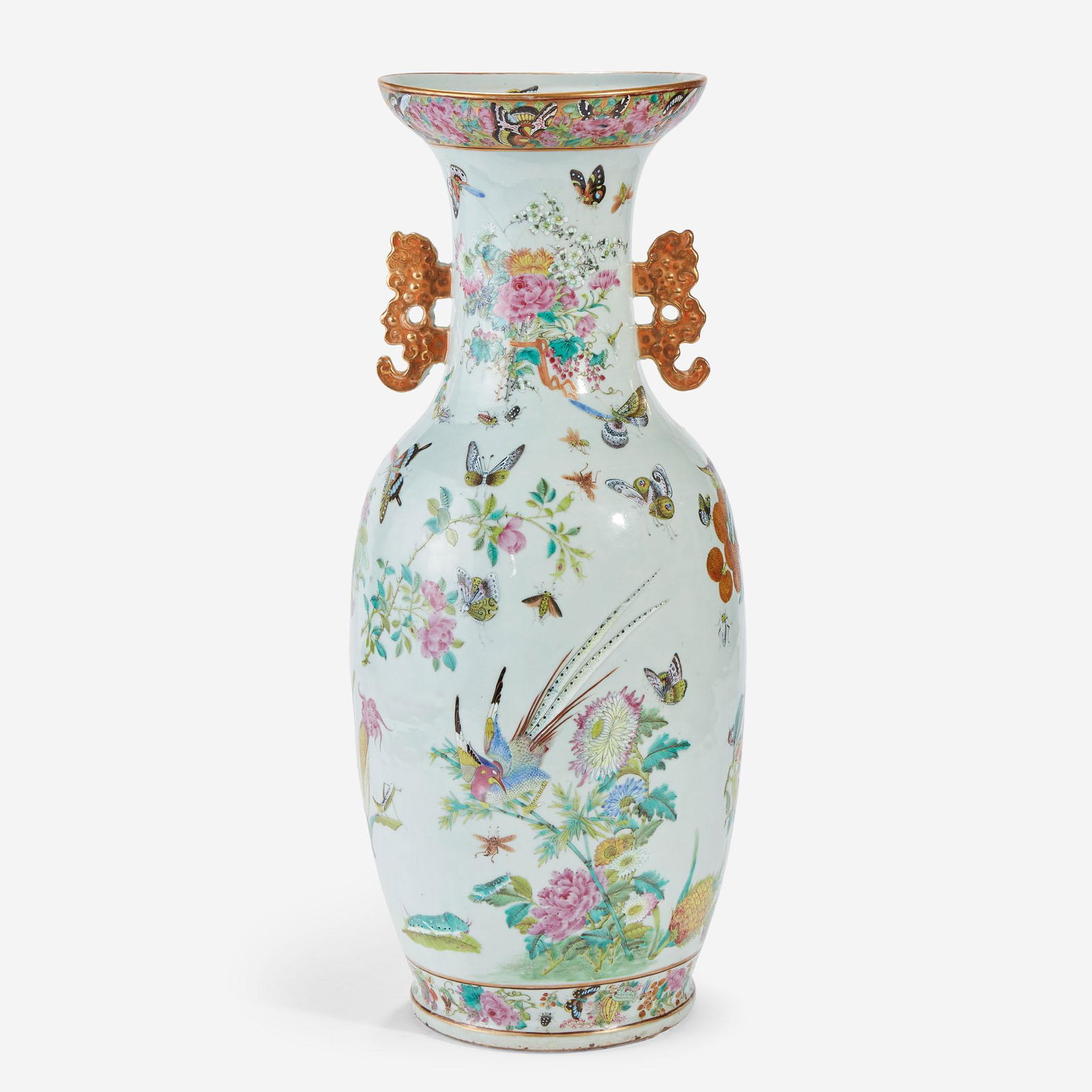 A Chinese Export Porcelain Famille Rose Vase mid 19th century (1 of 7)