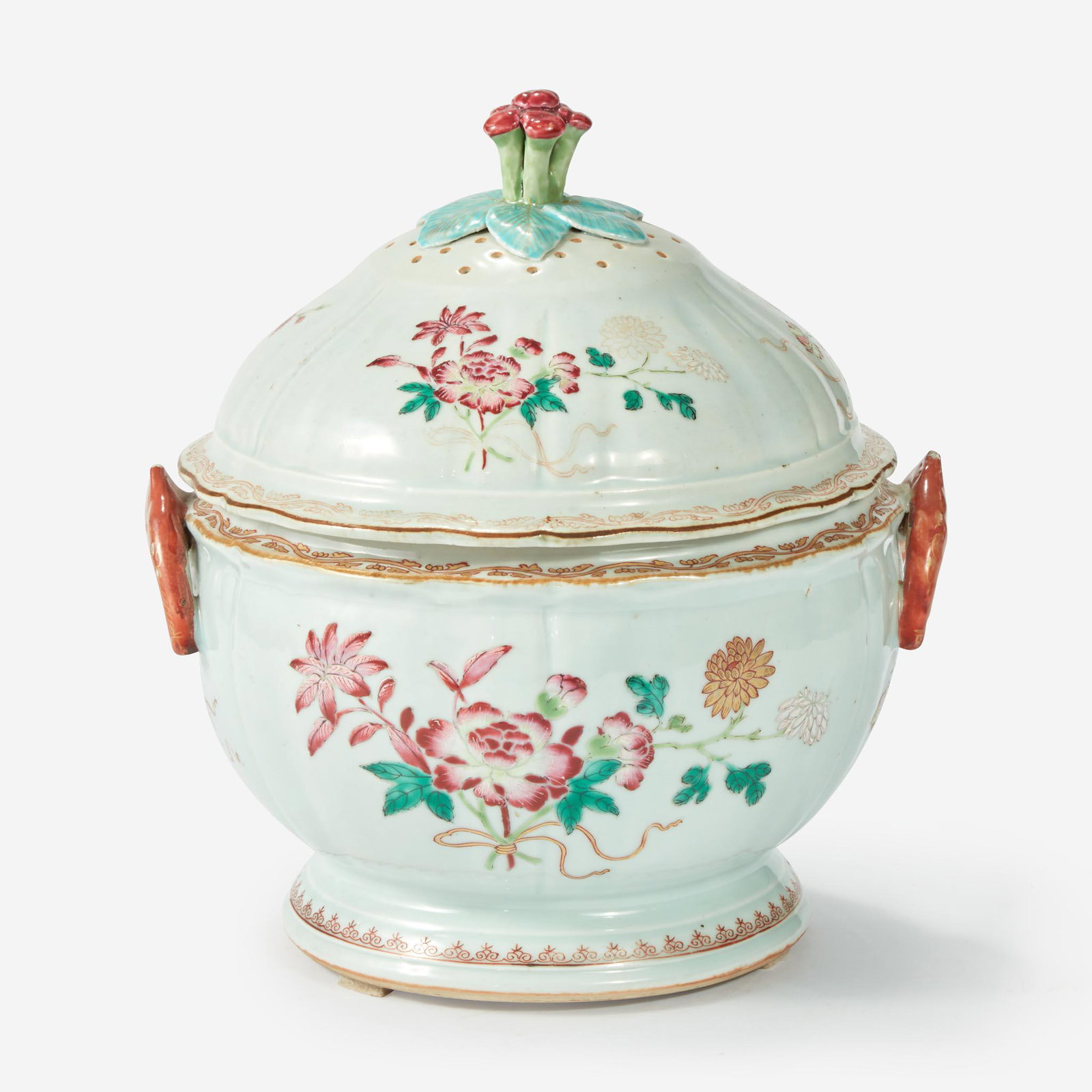 A Chinese Export Porcelain Famille Rose Covered Tureen circa 1760 (1 of 2)