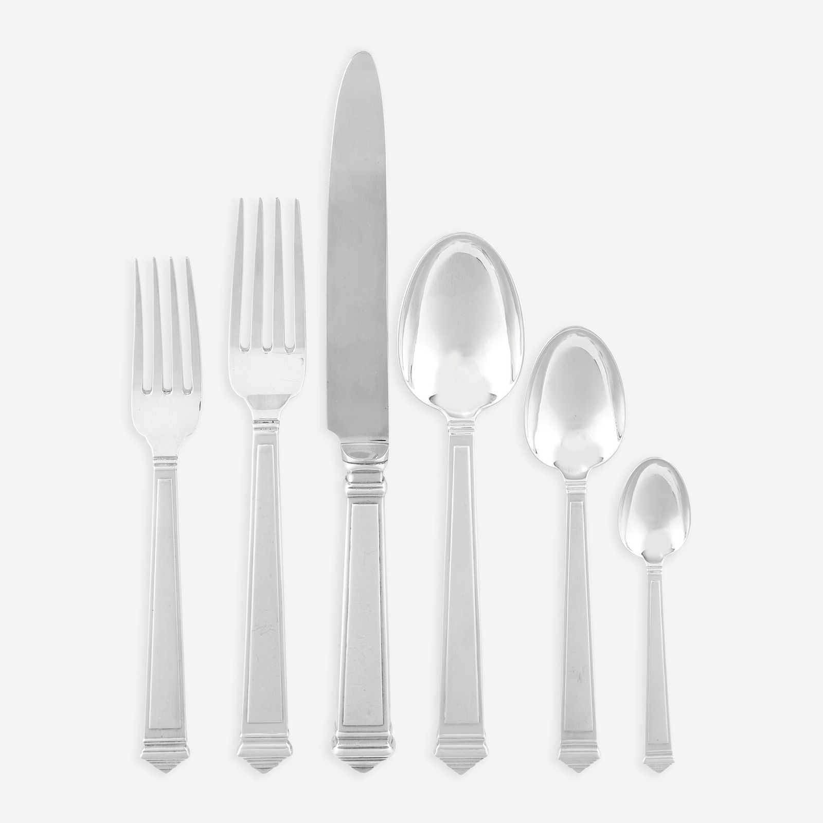 An Italian Sterling Silver Six-Piece Flatware Service for Twelve Padua, after 1968 (1 of 2)