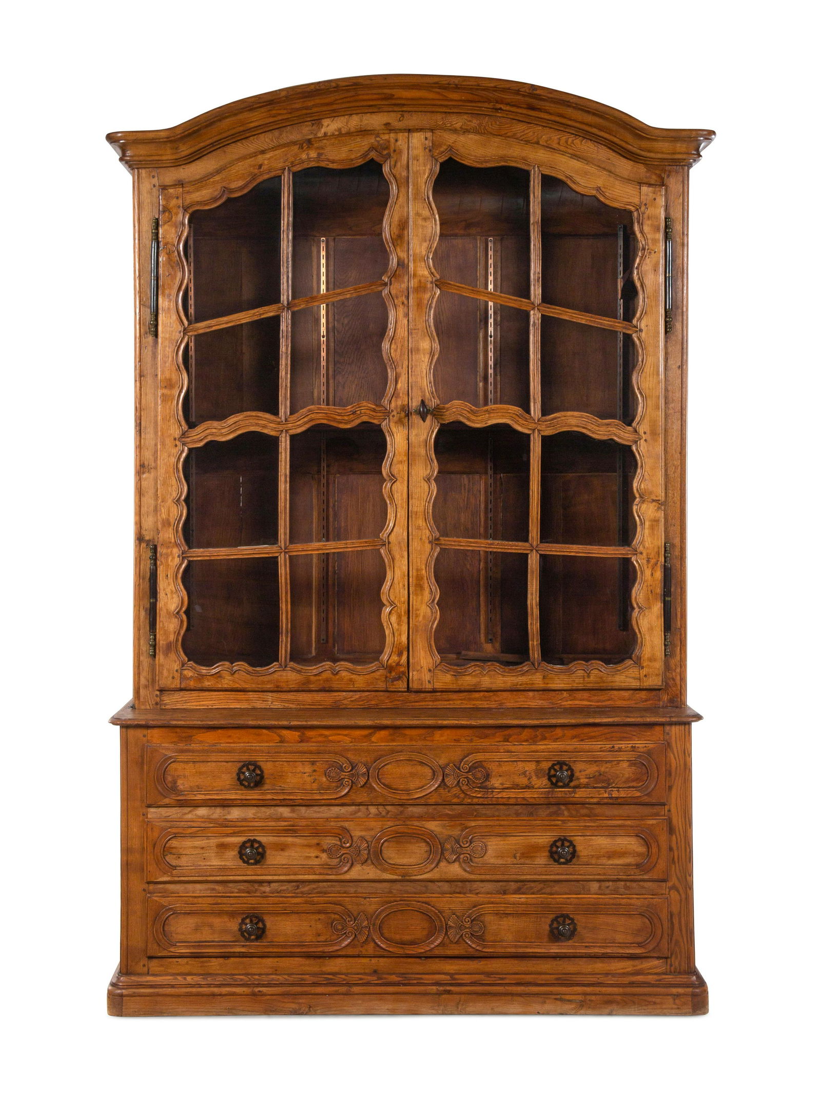 A Louis XVI Provincial Carved Oak Bookcase (1 of 4)