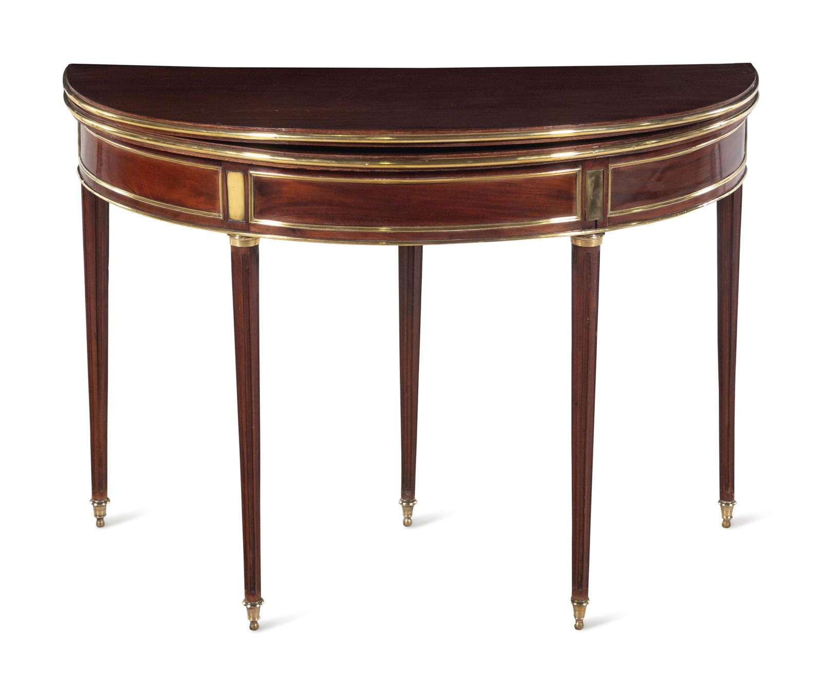 A Louis XVI Brass Mounted Mahogany Flip-Top Pier Table (1 of 9)