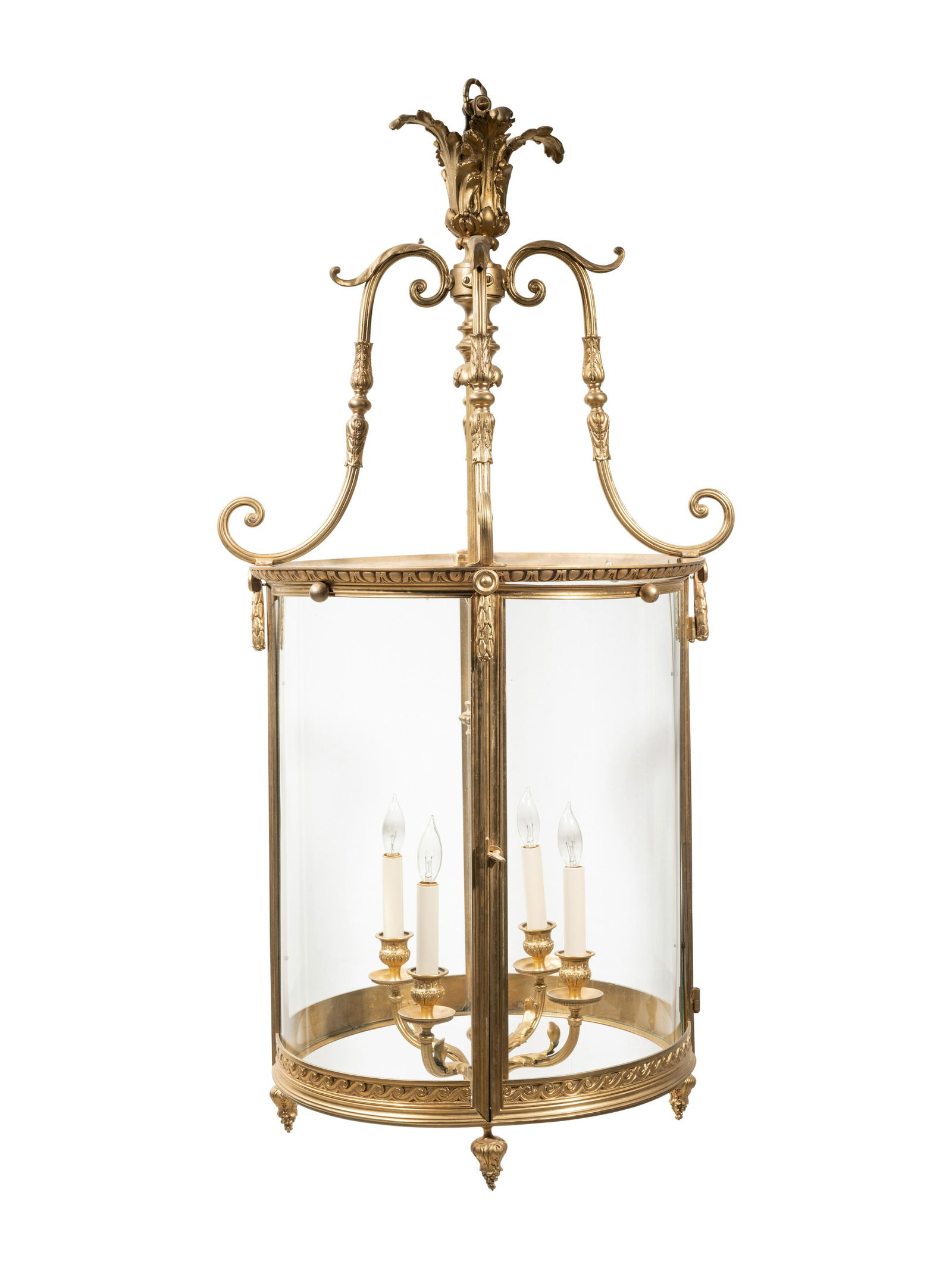 A Neoclassical Style Gilt Bronze Hall Lantern (1 of 4)